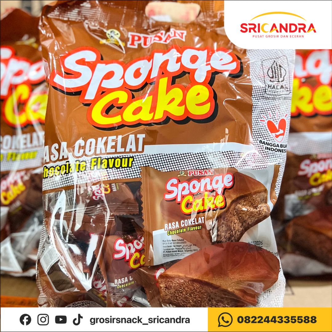 Pusan Sponge Cake Coklat 16gr x 20pcs