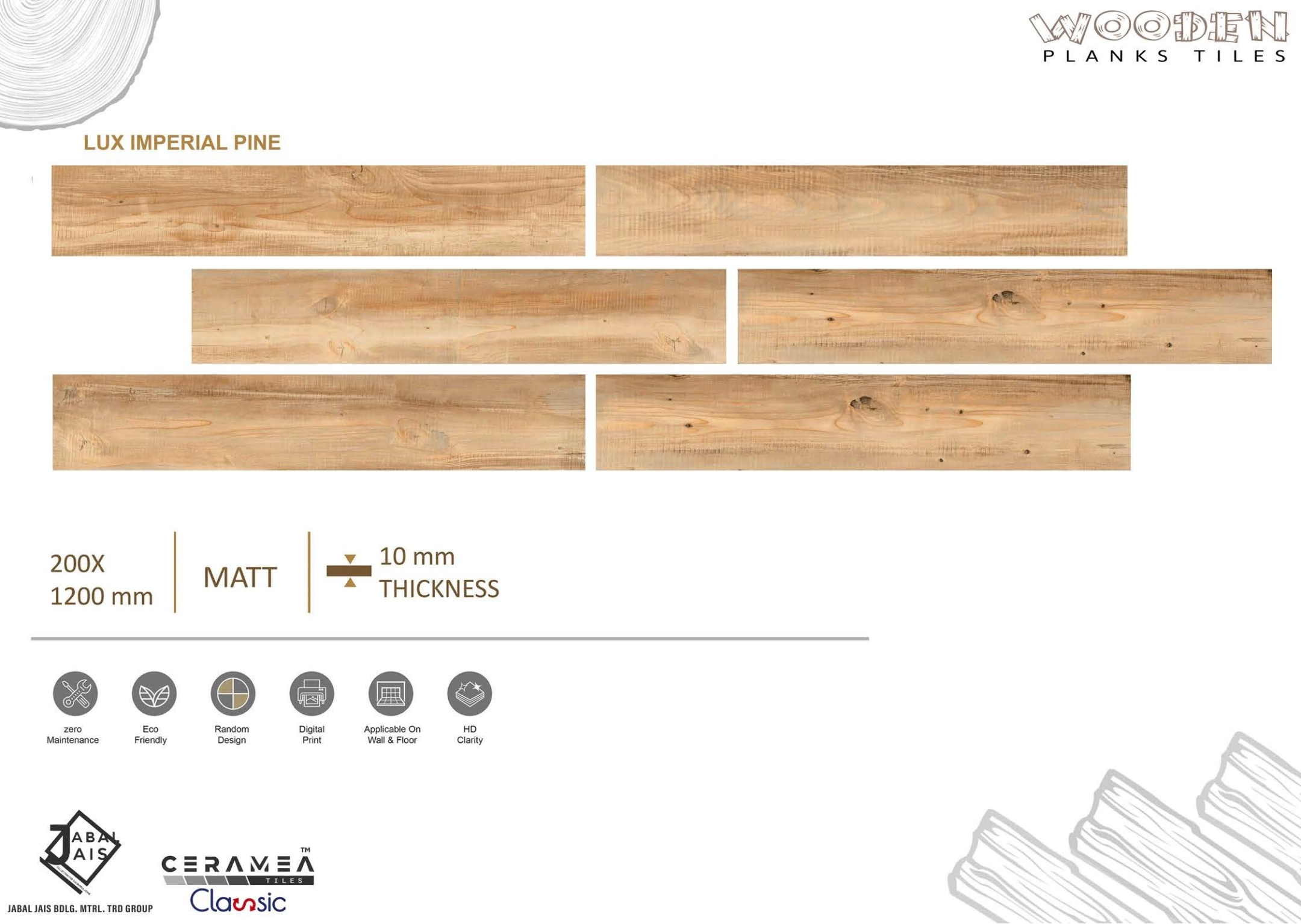 Astone Pine Wooden Planks Tiles