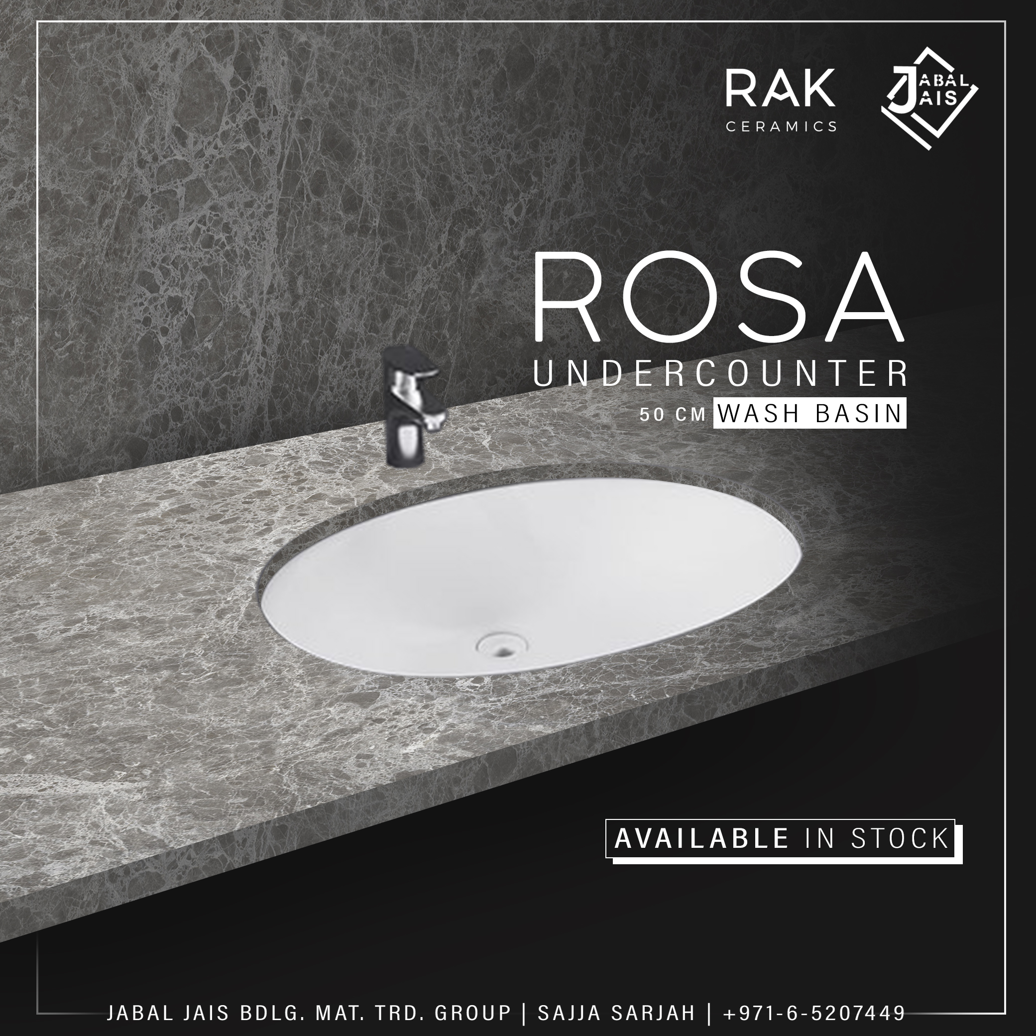 RAK-ROSA Alpine White Ivory Under Counter Wash Basins
