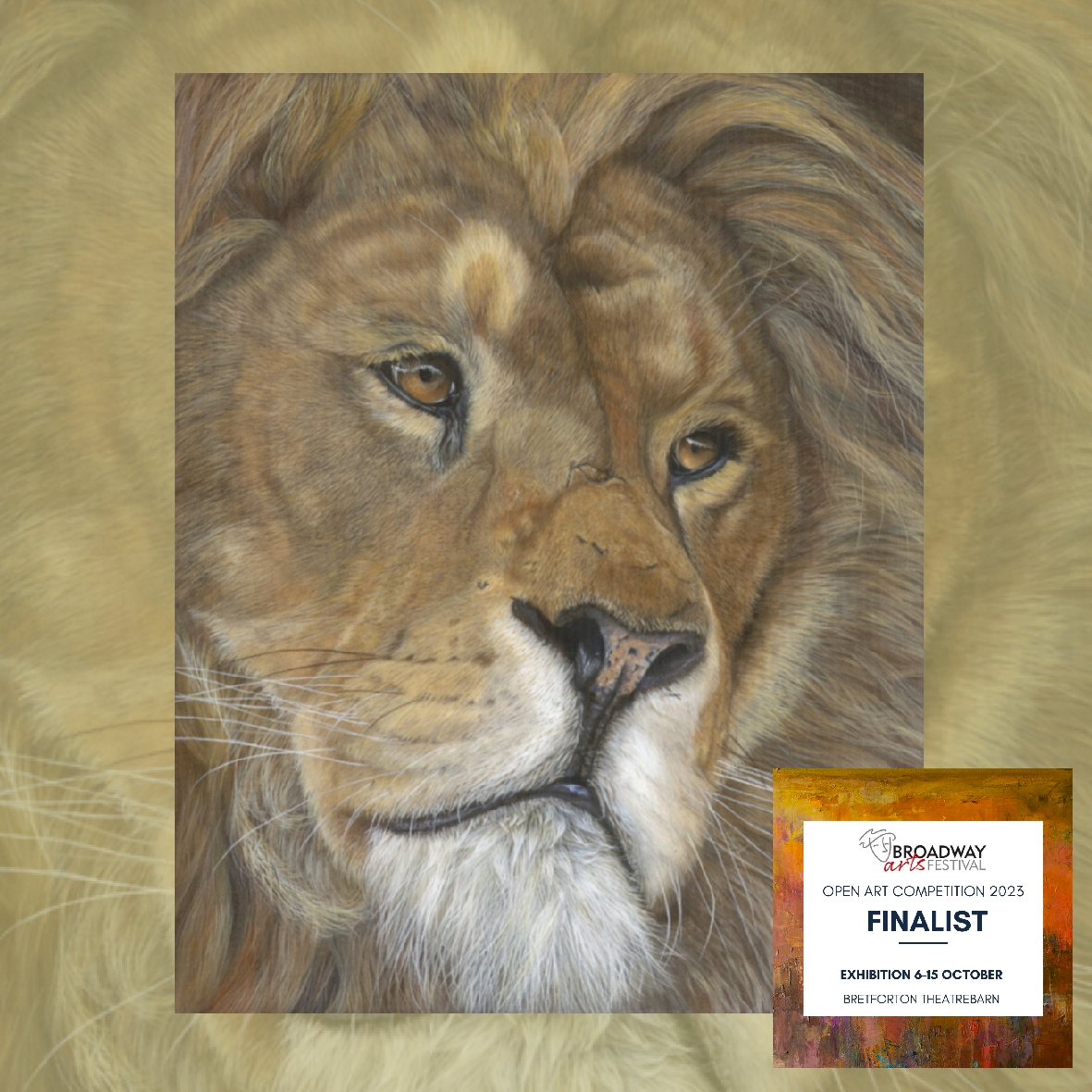 Lion Portrait Painting - King of the pride