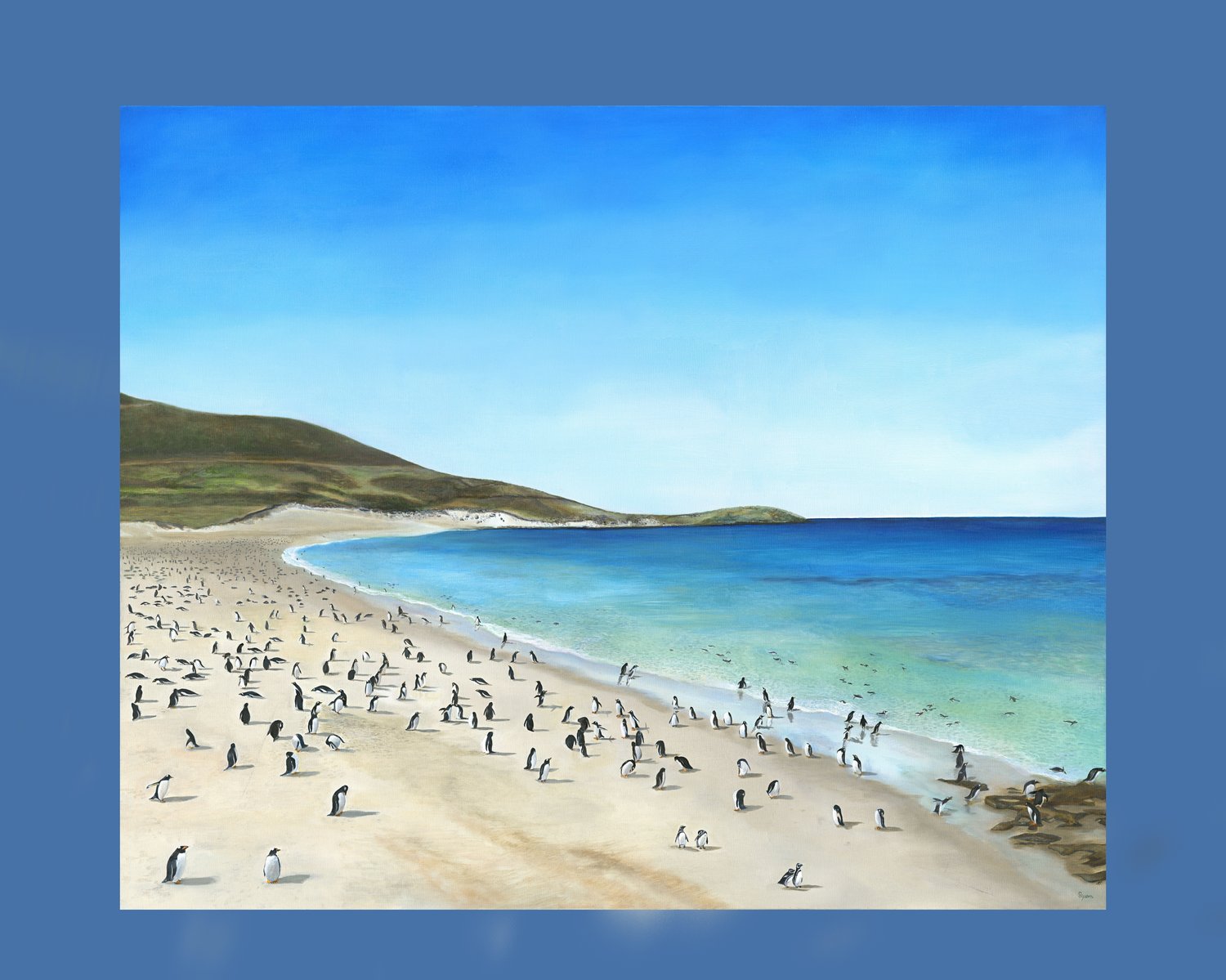 Beach and Penguins Painting - Penguinapocalypse