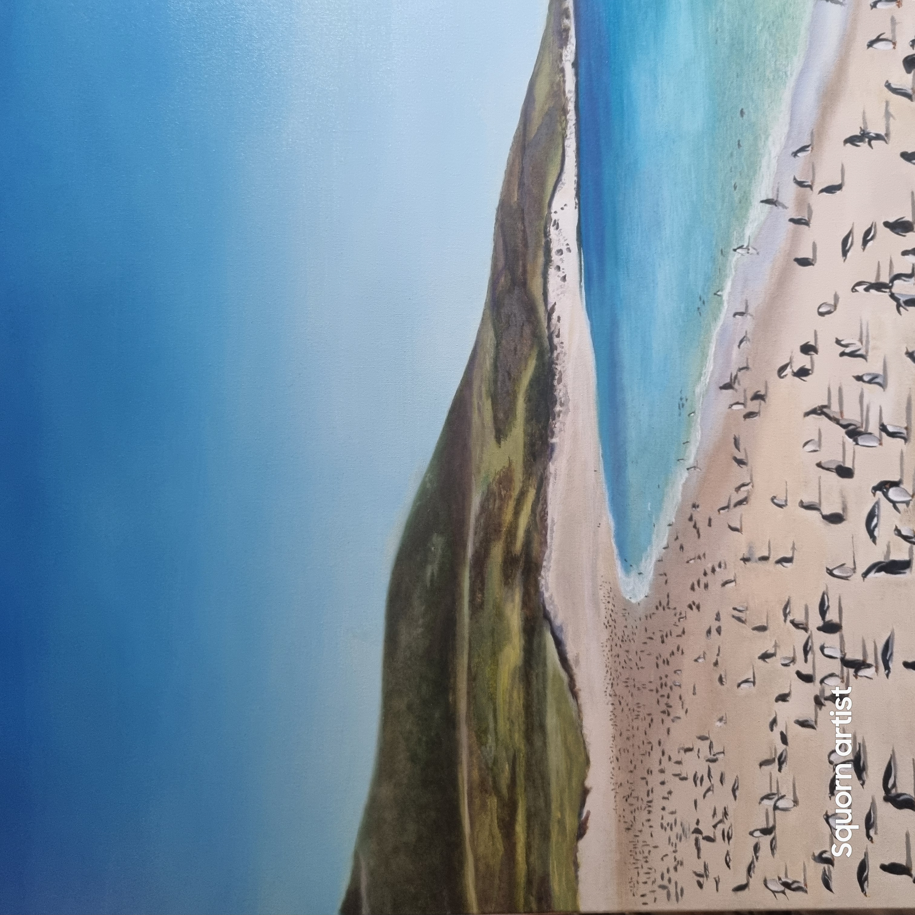Beach and Penguins Painting - Penguinapocalypse