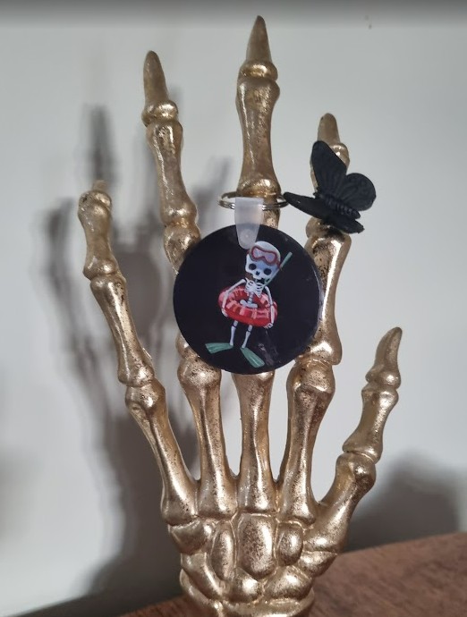 Skelly Round Keychains