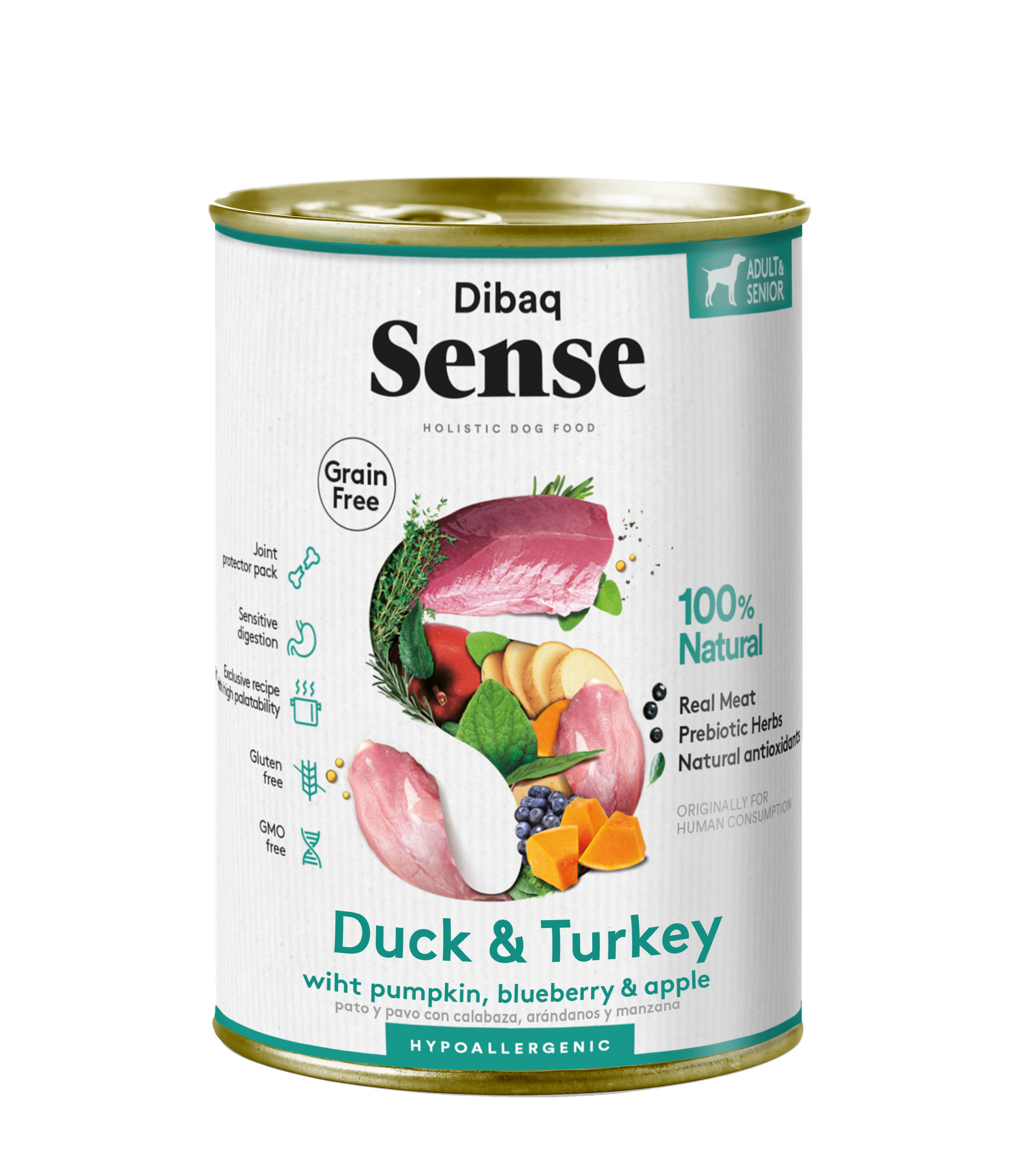 Dibaq Sense Nat Hondenvoer – Eend & Kalkoen