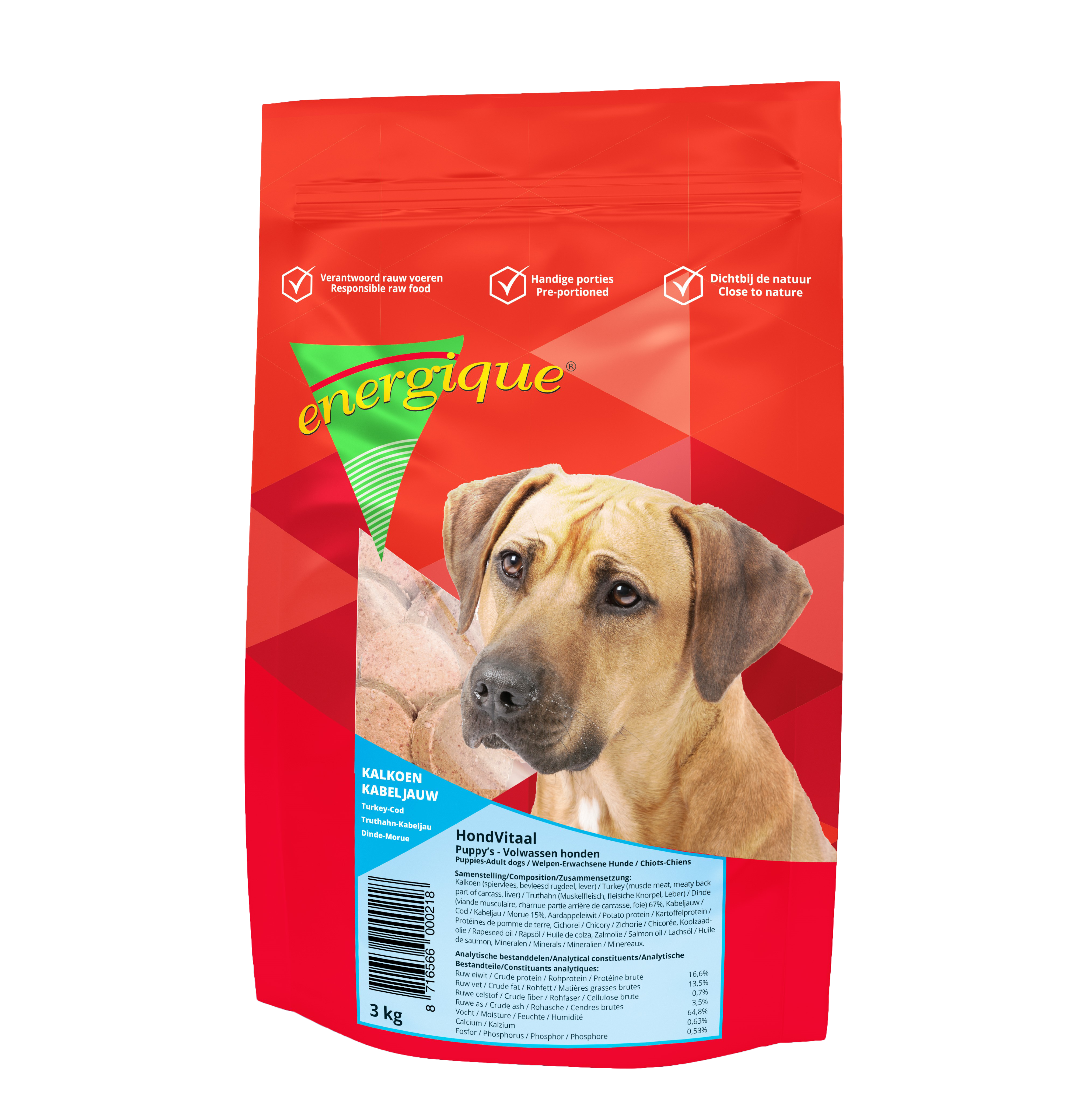 Energique Hond Vitaal Kalkoen-Kabeljauw