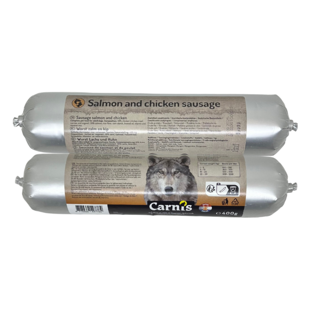 Carnis Gestoomde Worst Zalm & Kip
