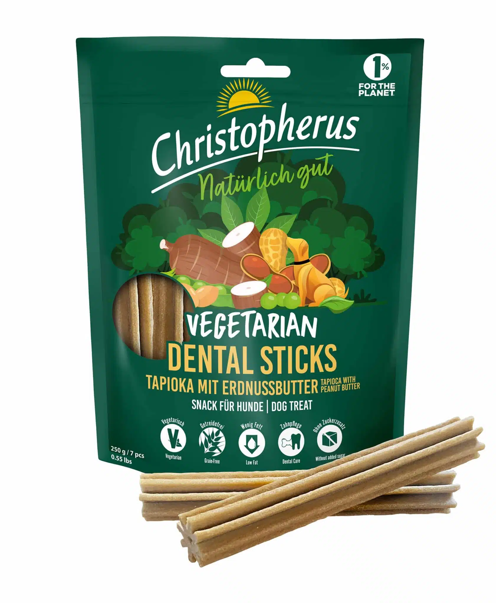 Christopherus Vegetarische Dental Stick - Tapioca & Peanut Butter