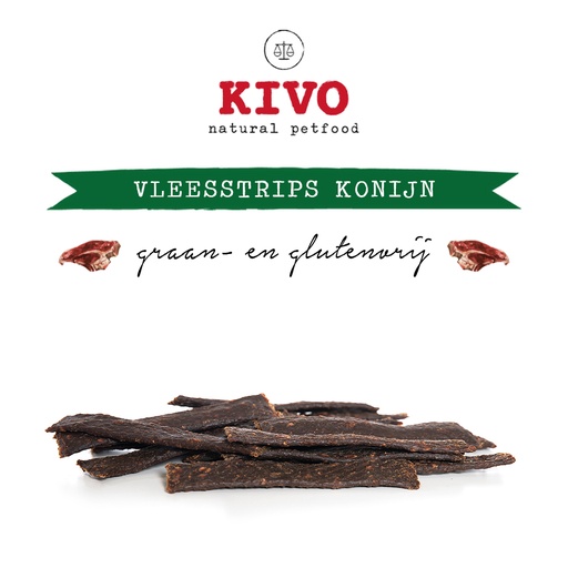 Vleesstrips Konijn 200 gr