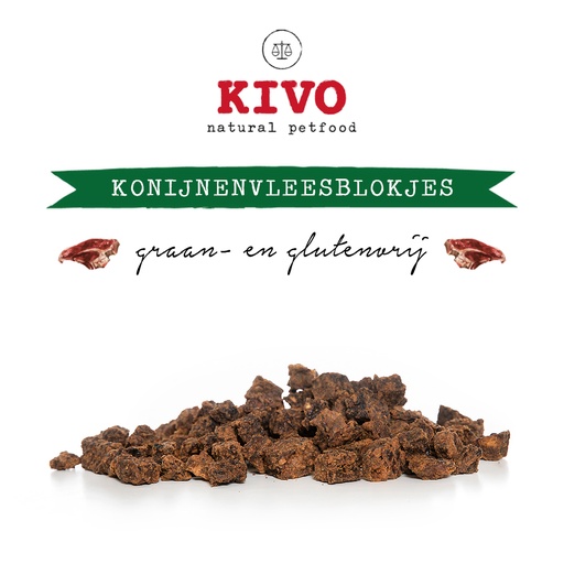 Konijnenvleesblokjes 400 gr