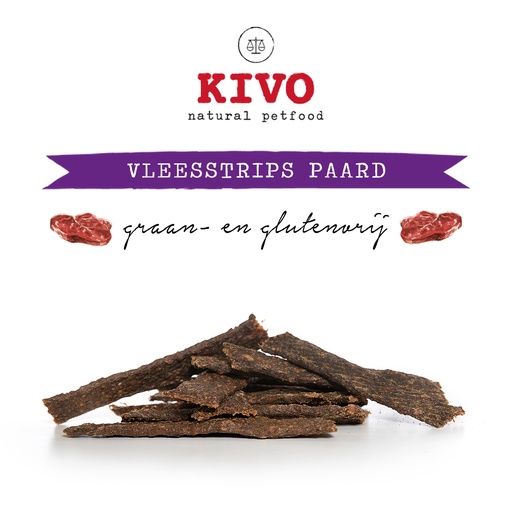 Vleesstrips Paard 200 gr