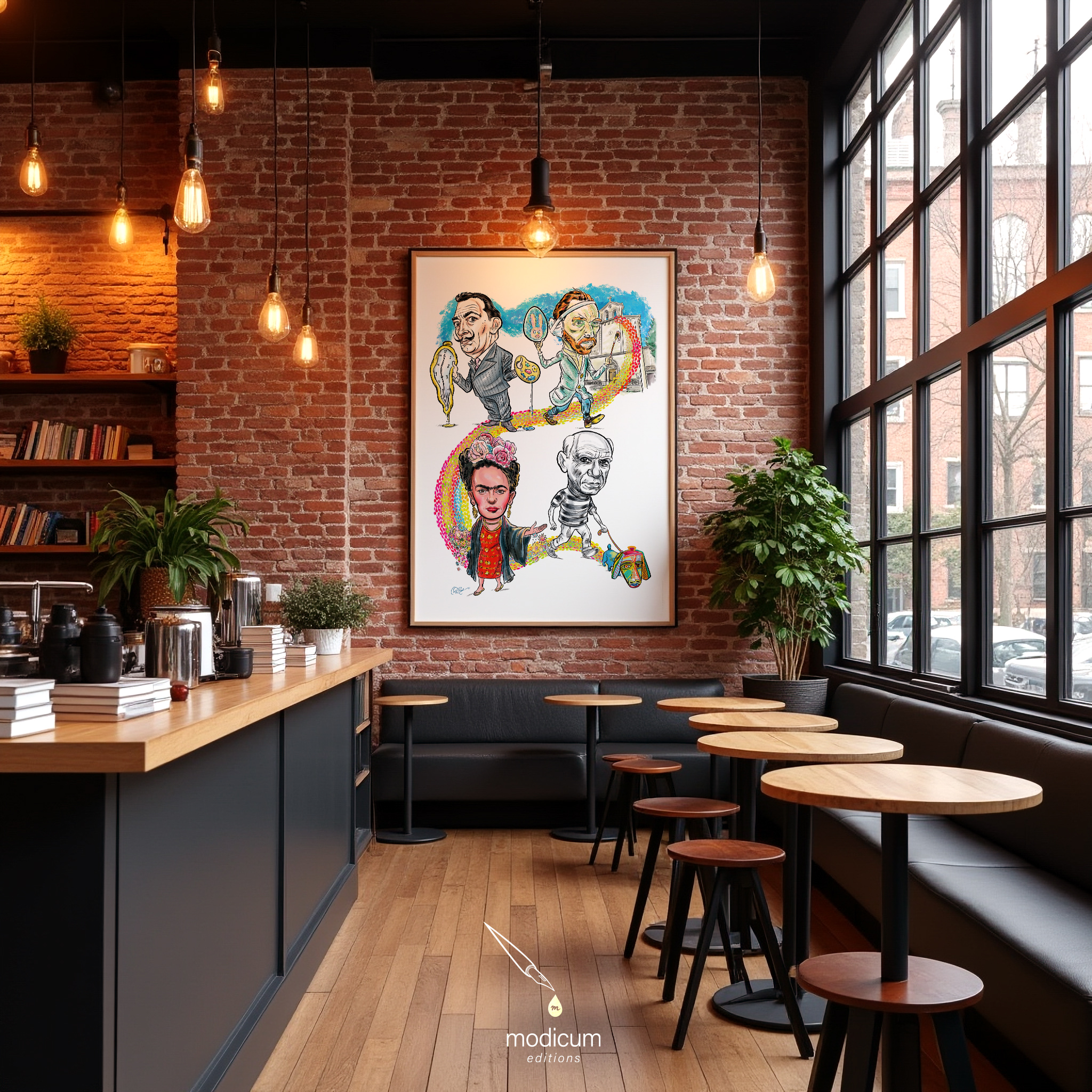 Artistic Stroll in Provence – Hand-Drawn Giclée Print by Ian David Marsden