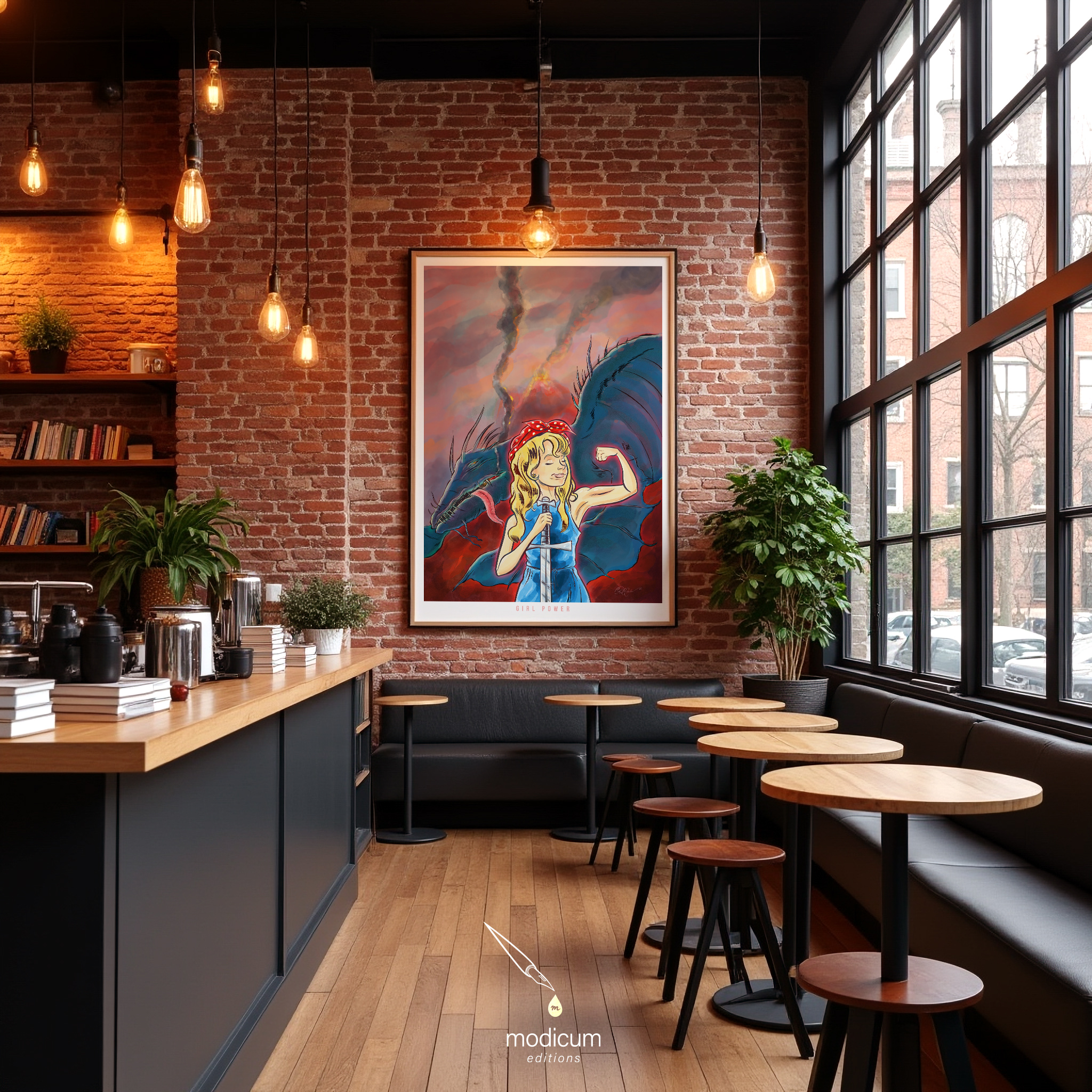 Girl Power – Hand-Drawn Giclée Print by Ian David Marsden