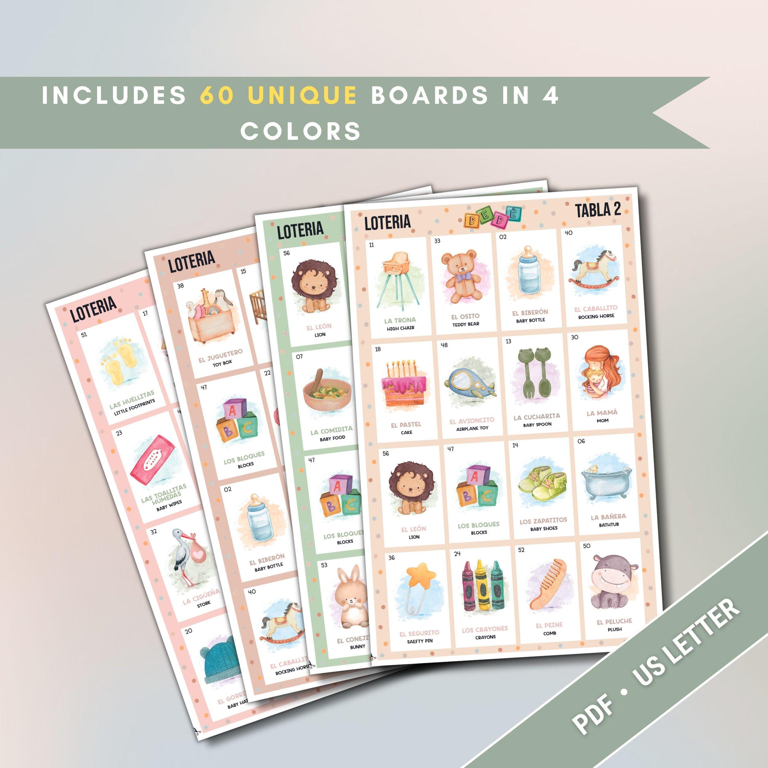 Baby Shower Bilingual Lotería