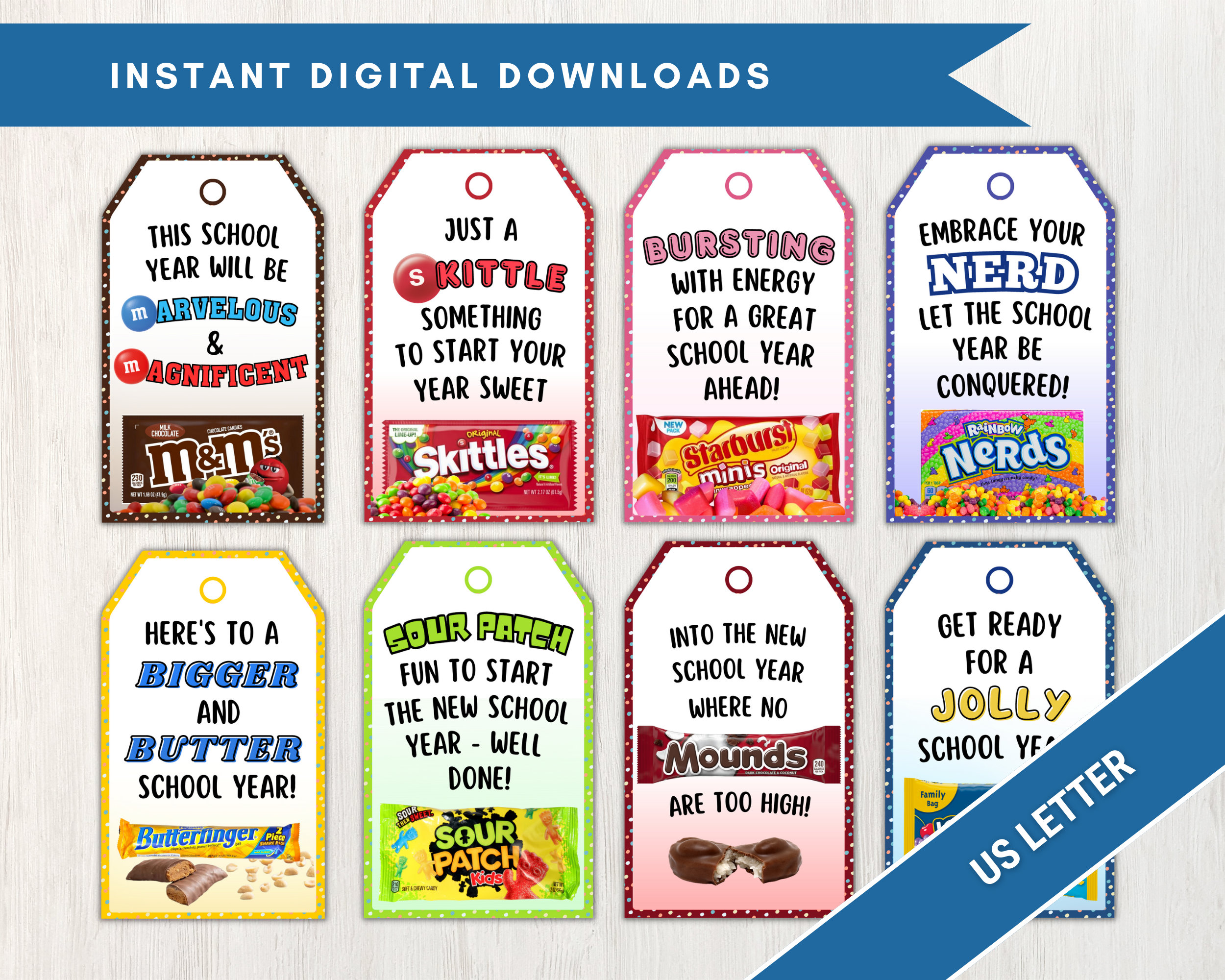 Back to School Candy Gift Tags