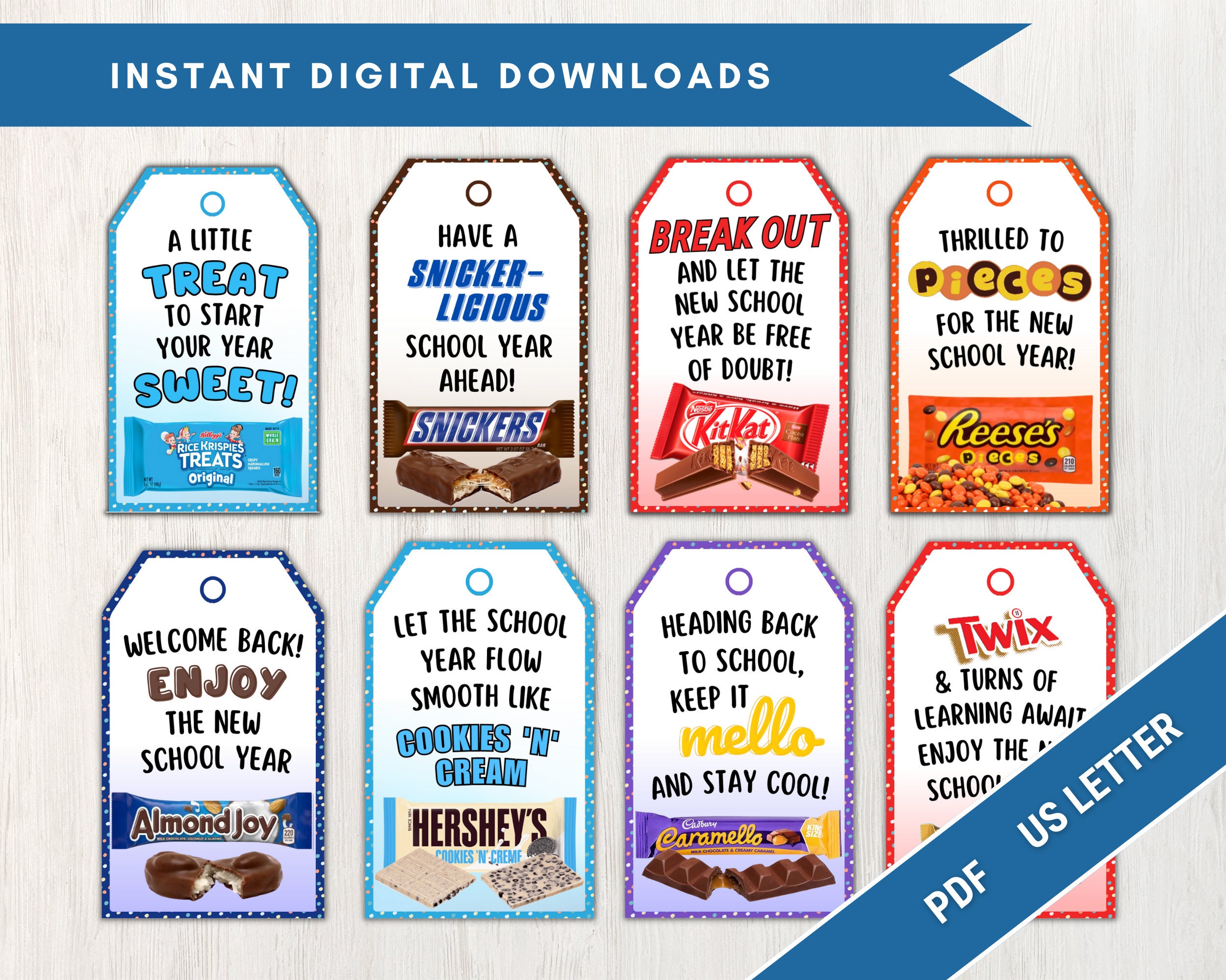Back to School Candy Gift Tags