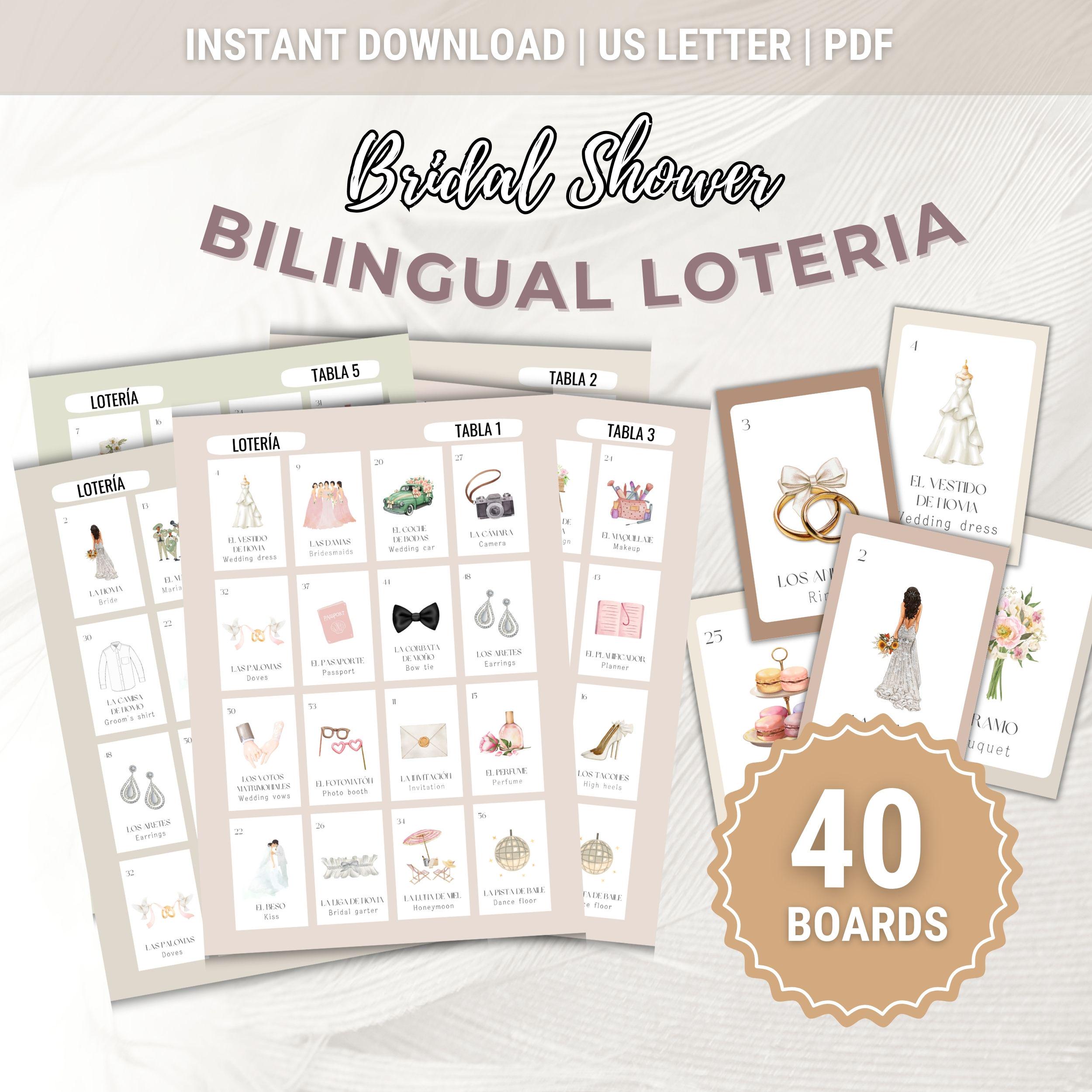 Bridal Shower Lotería Game