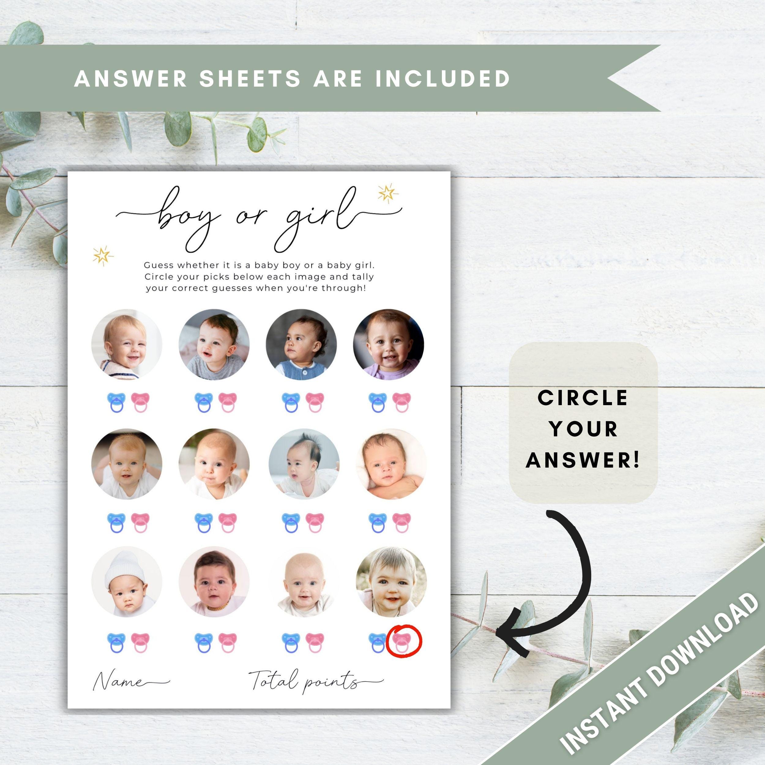 Minimalist Funny Baby Shower Games Bundle