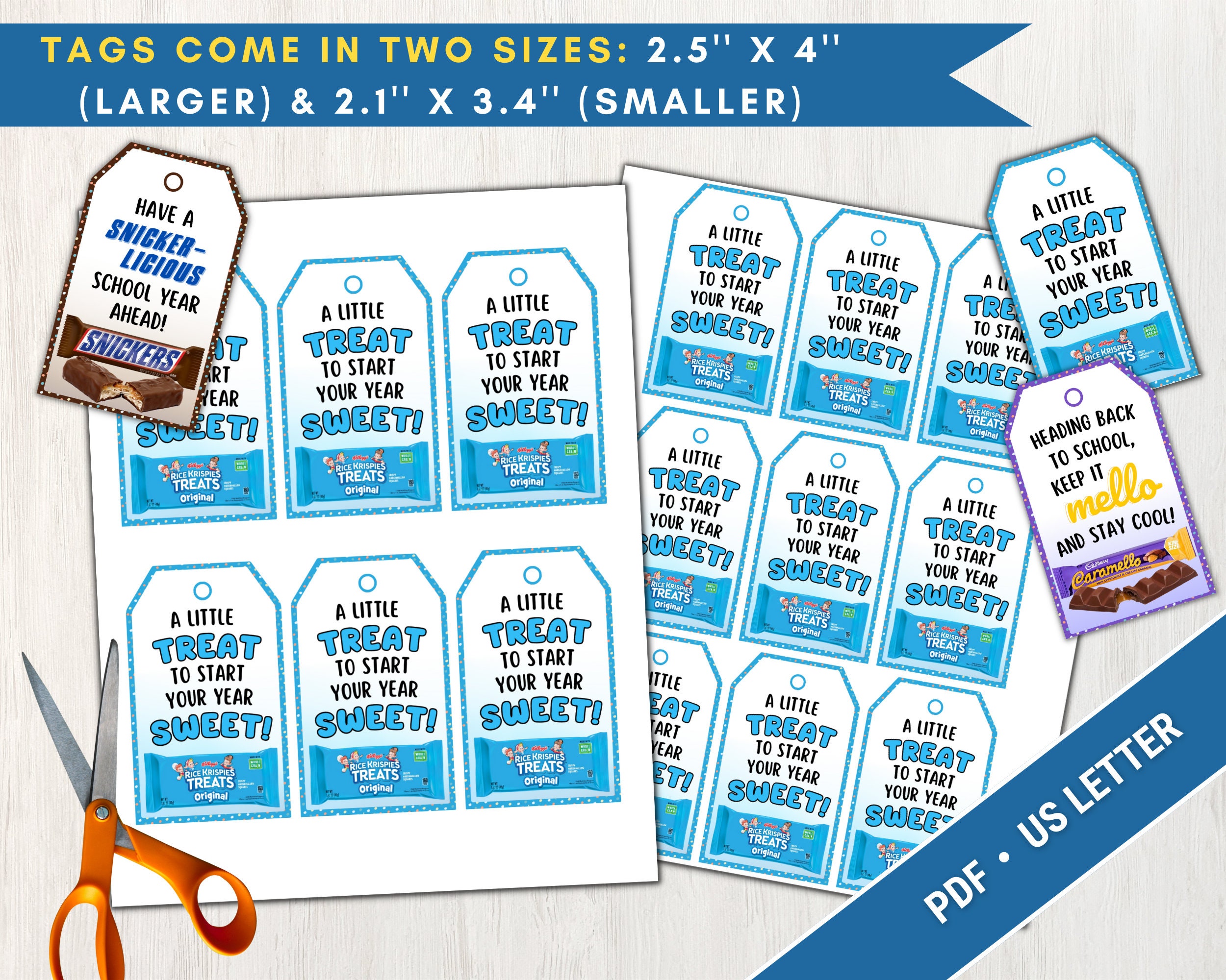 Back to School Candy Gift Tags