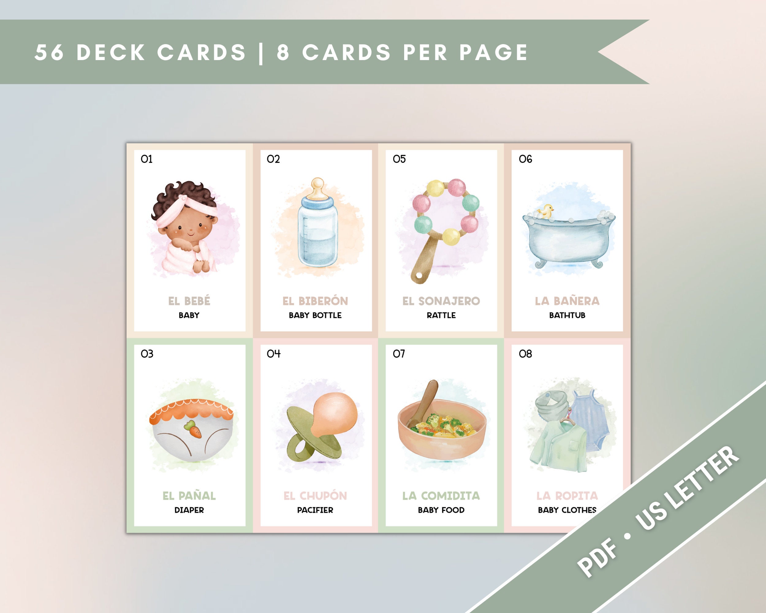 Baby Shower Bilingual Lotería