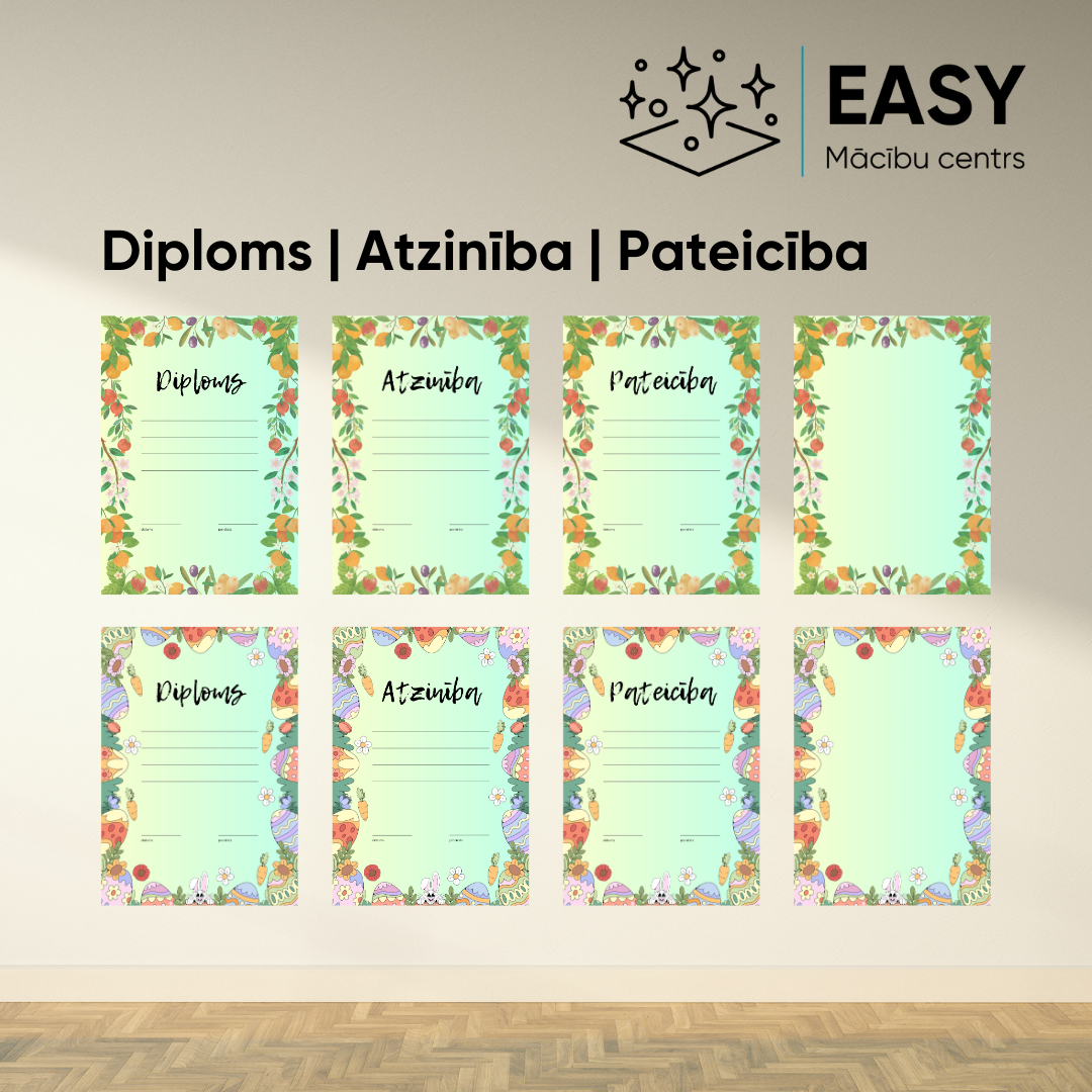 Diplomi | Atzinības | Pateicības 