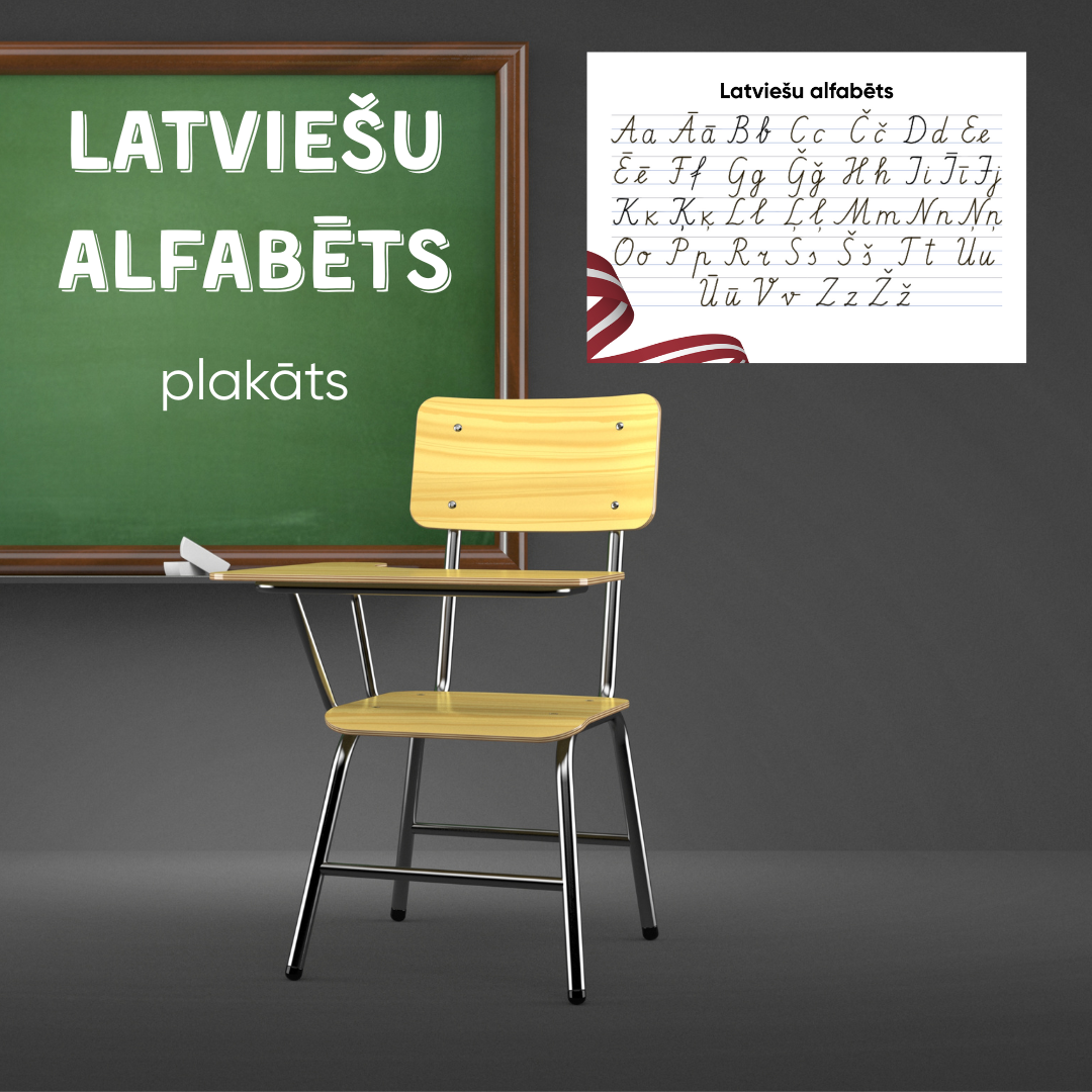 Latviešu alfabēts | Plakāts 