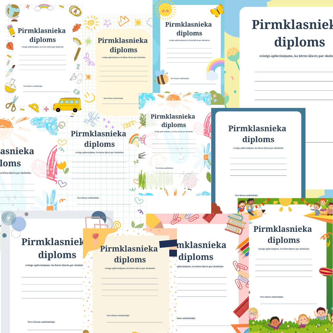 ✨ Pirmklasnieka diploms – svinīgs apliecinājums mazajam pimklasniekam