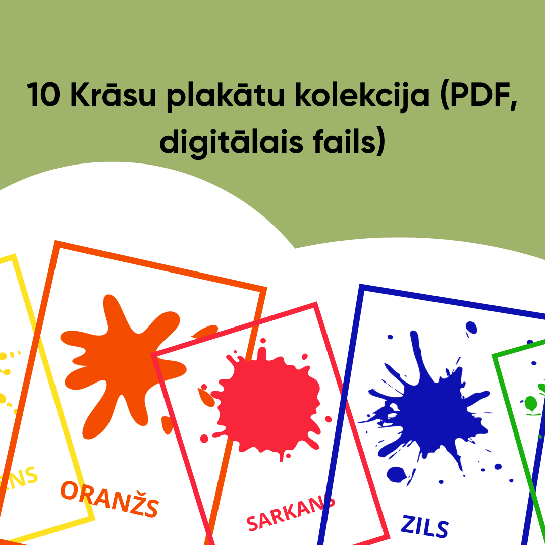 10 Krāsu plakātu kolekcija (PDF, digitālais fails)