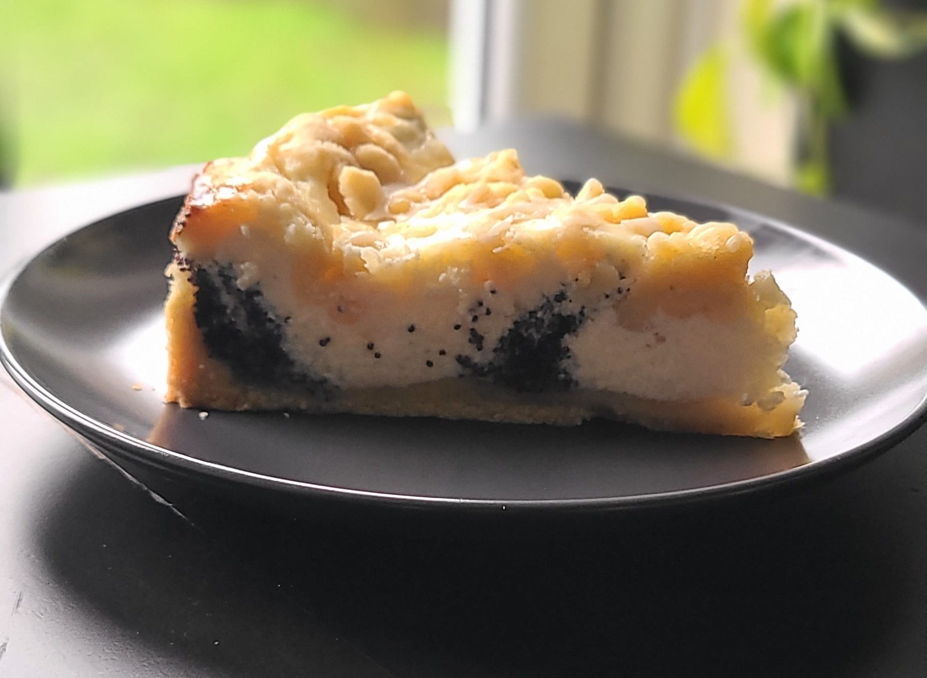 German Cheeescake with Poppy and Crumbles / "Käse-Mohnkuchen mit Streuseln" (for local delivery only)