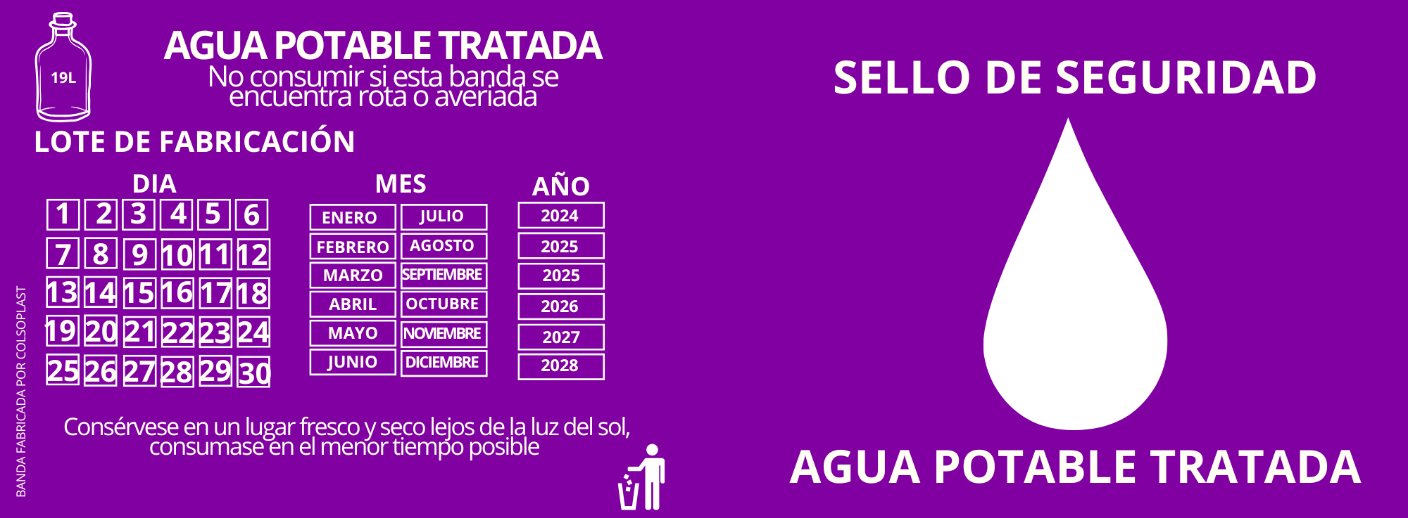Agua Potable Tratada 19L