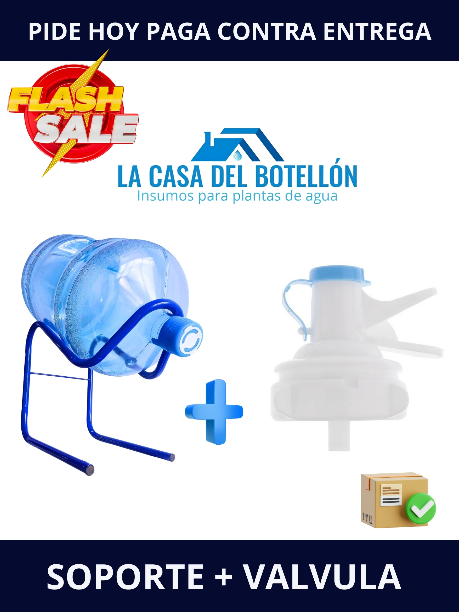 KIT 10 Soporte + 10 válvula para botellón
