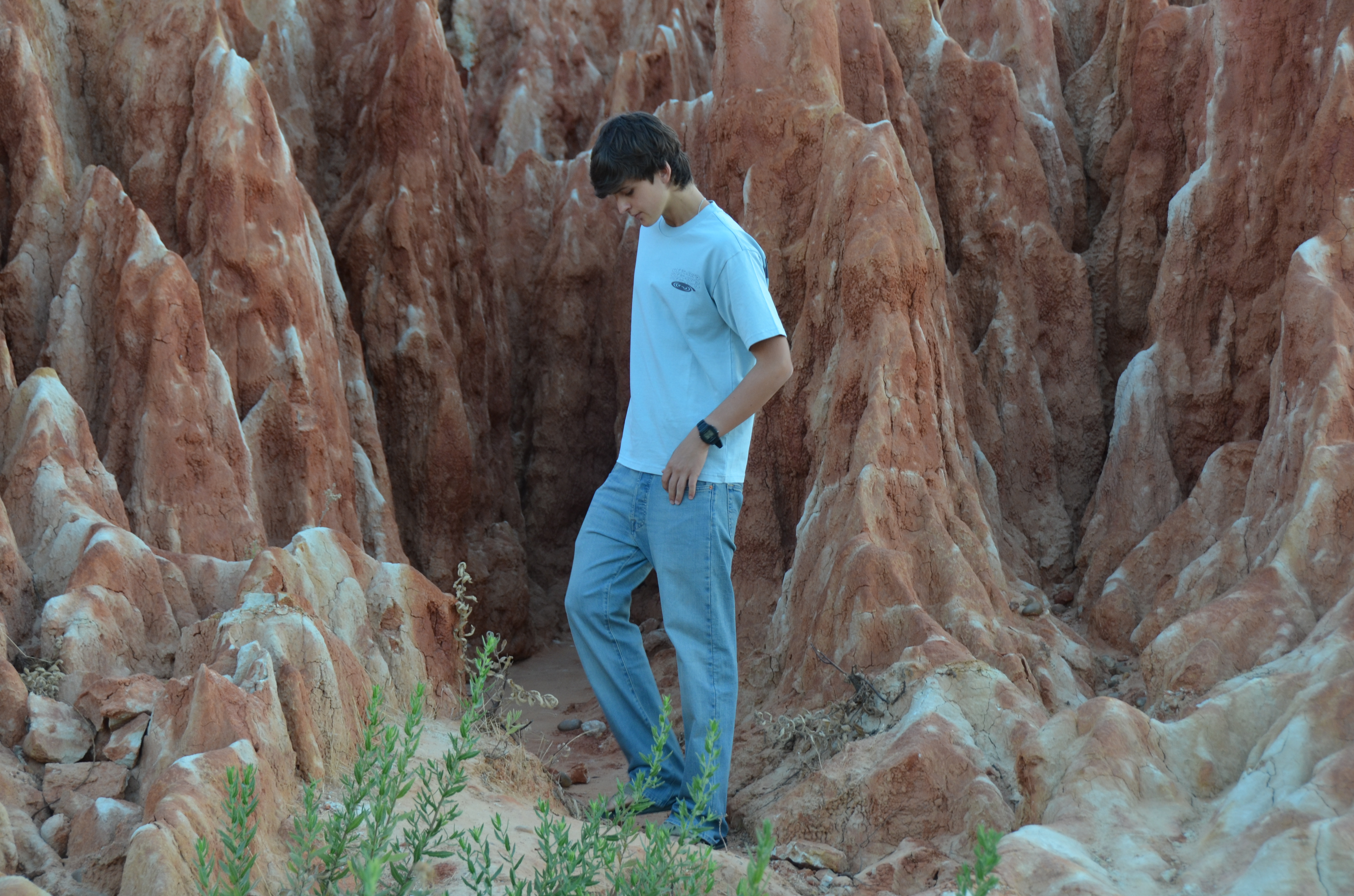 "Faded Tee" Blue