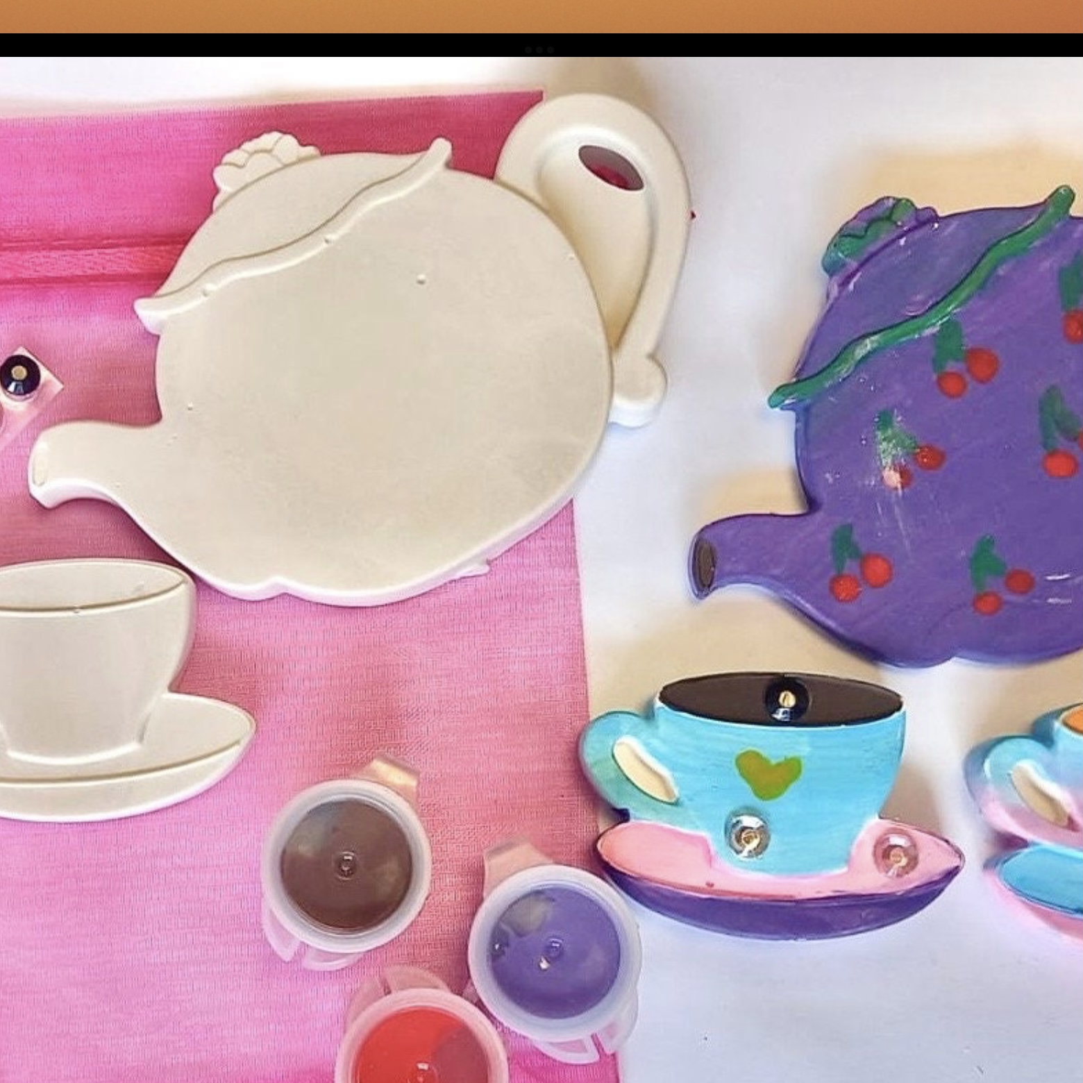 Wooden craft tea party gift