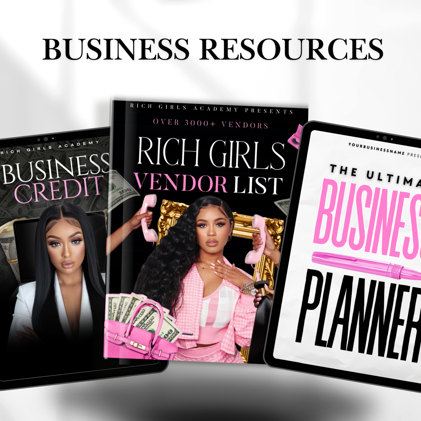 Rich Girls Academy MRR community + Vision Board Planner Kit