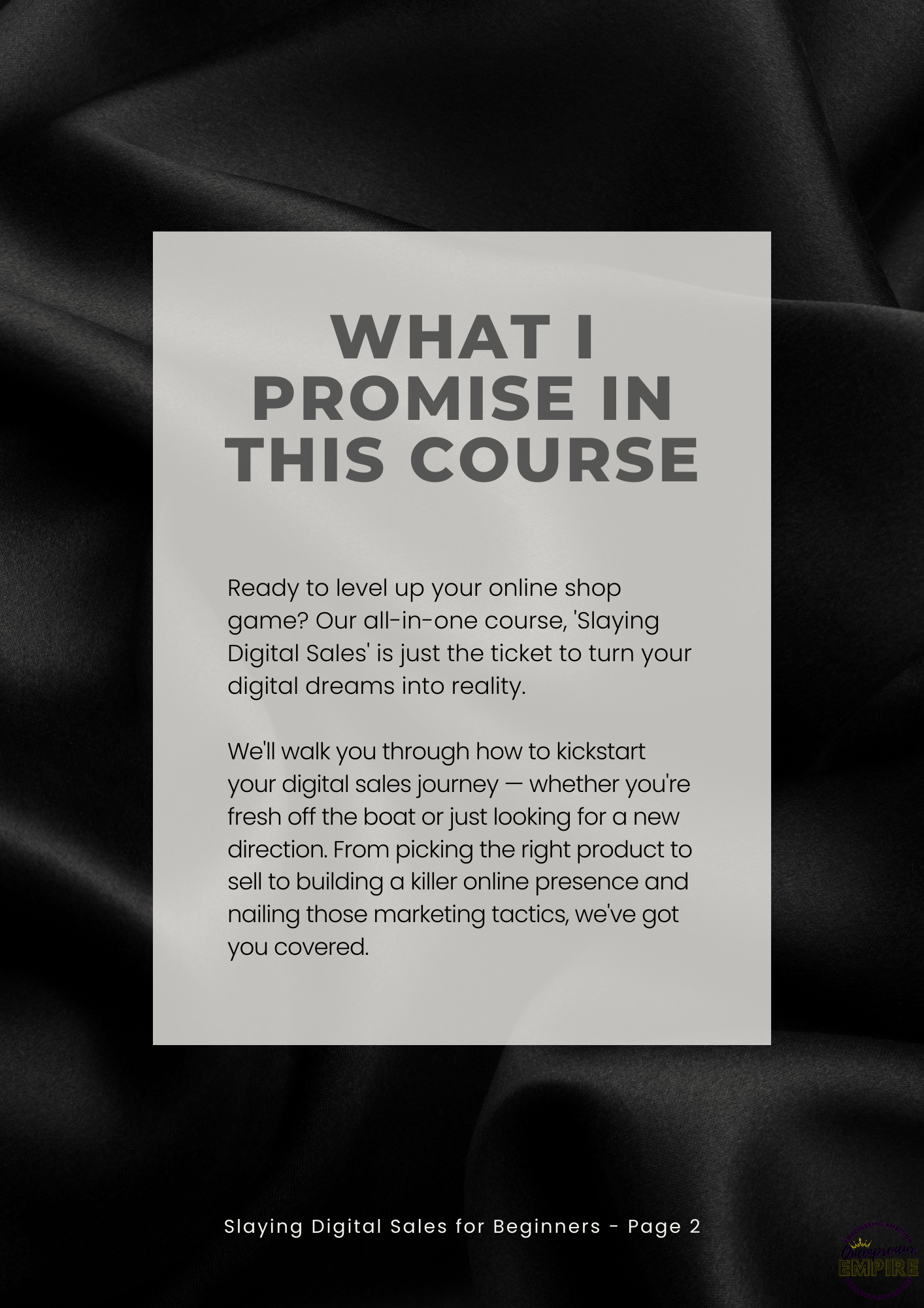 Slaying Digital Sales for Beginners: Your Step-by-Step Blueprint to Creating, Pricing & Selling Digital Products Online