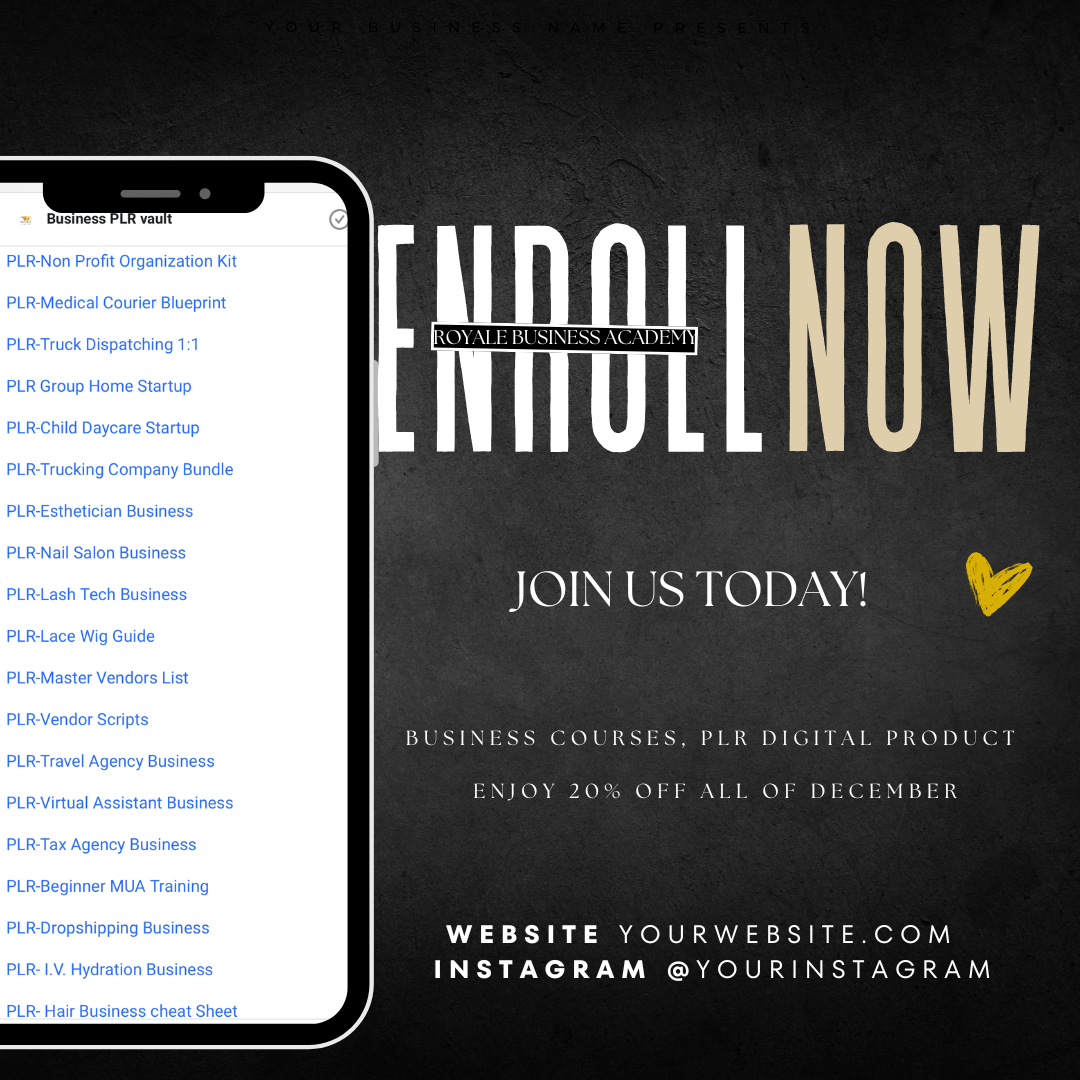 Royale Business Academy + Side Hustle Planner