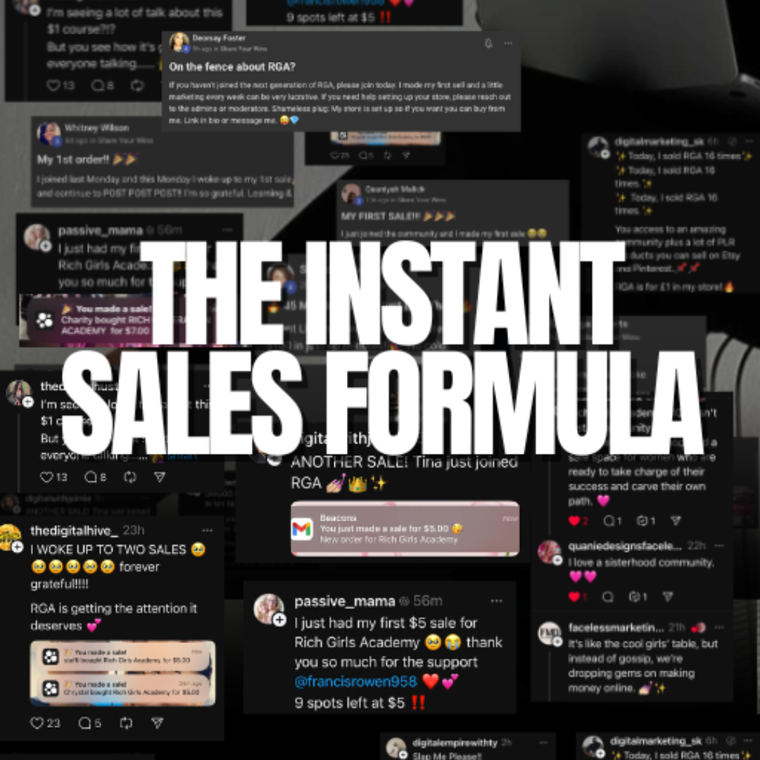 The Instant Sales Formula + Side Hustle Planner