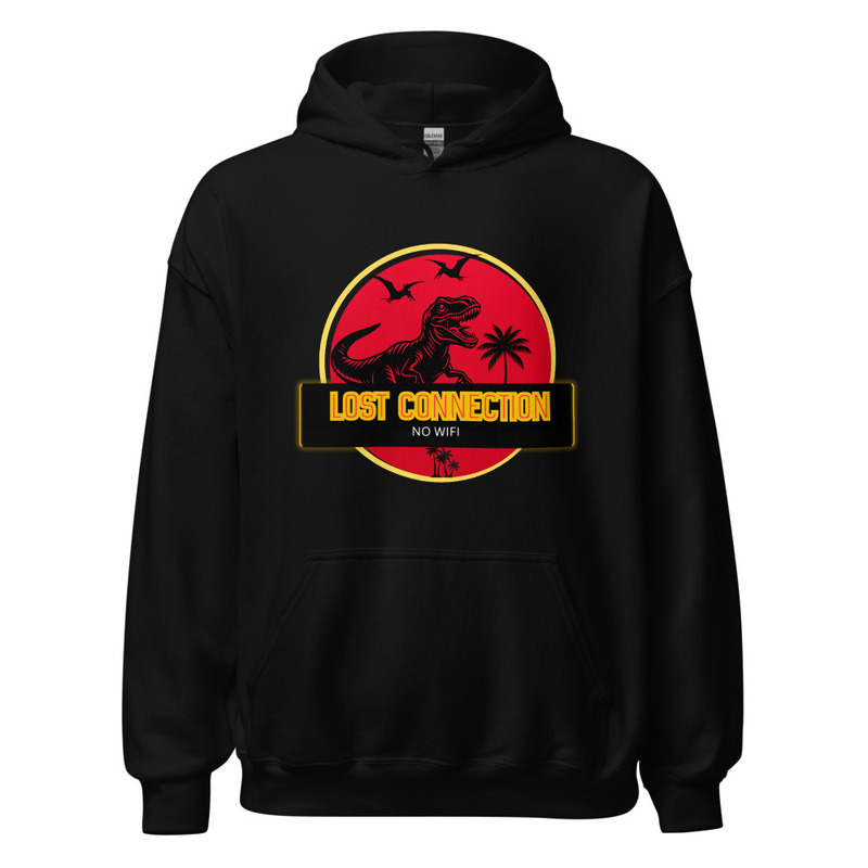 Black Unisex Lost Connection Hoodie