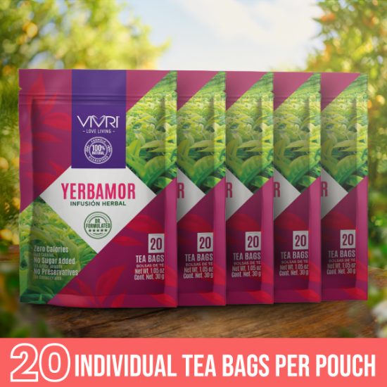 KIT 5 TÉ YERBAMOR 20 PORCIONES