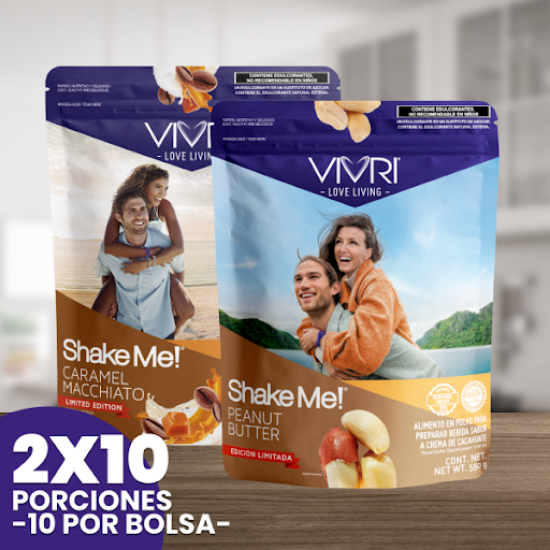 SHAKE ME! 10 PORCIONES KIT 2 BOLSAS