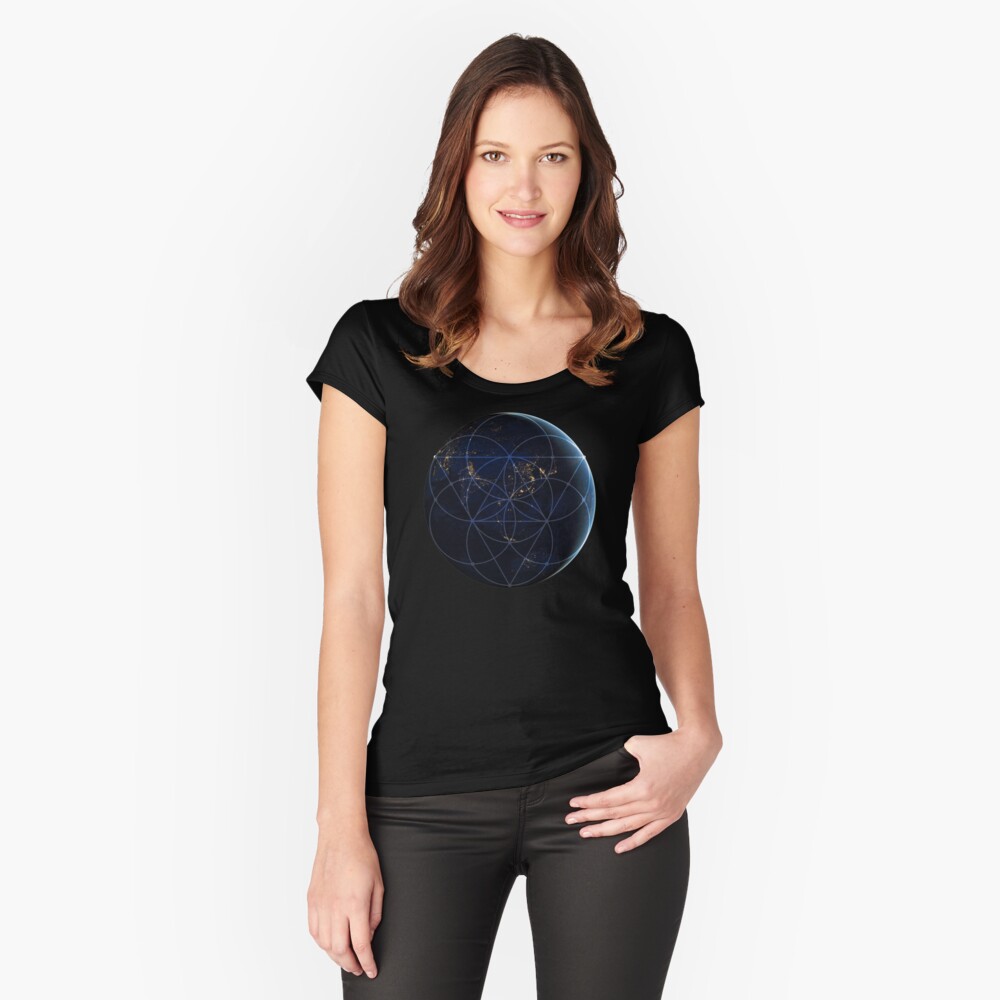 The Seed of Life and Triangular Formation & Planet Earth Active T-Shirt