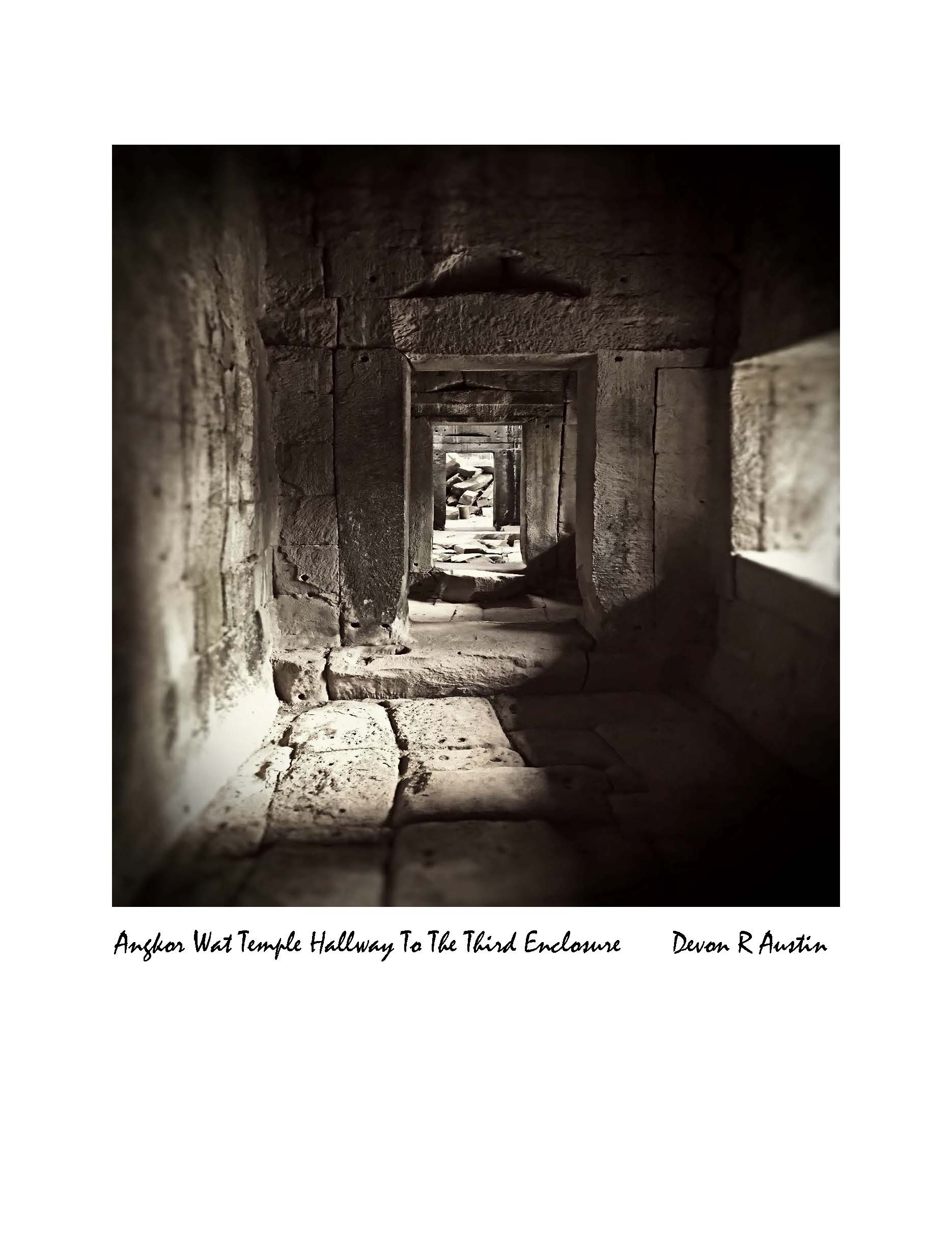 Angkor Wat Temple Hallway To The Third Enclosure
