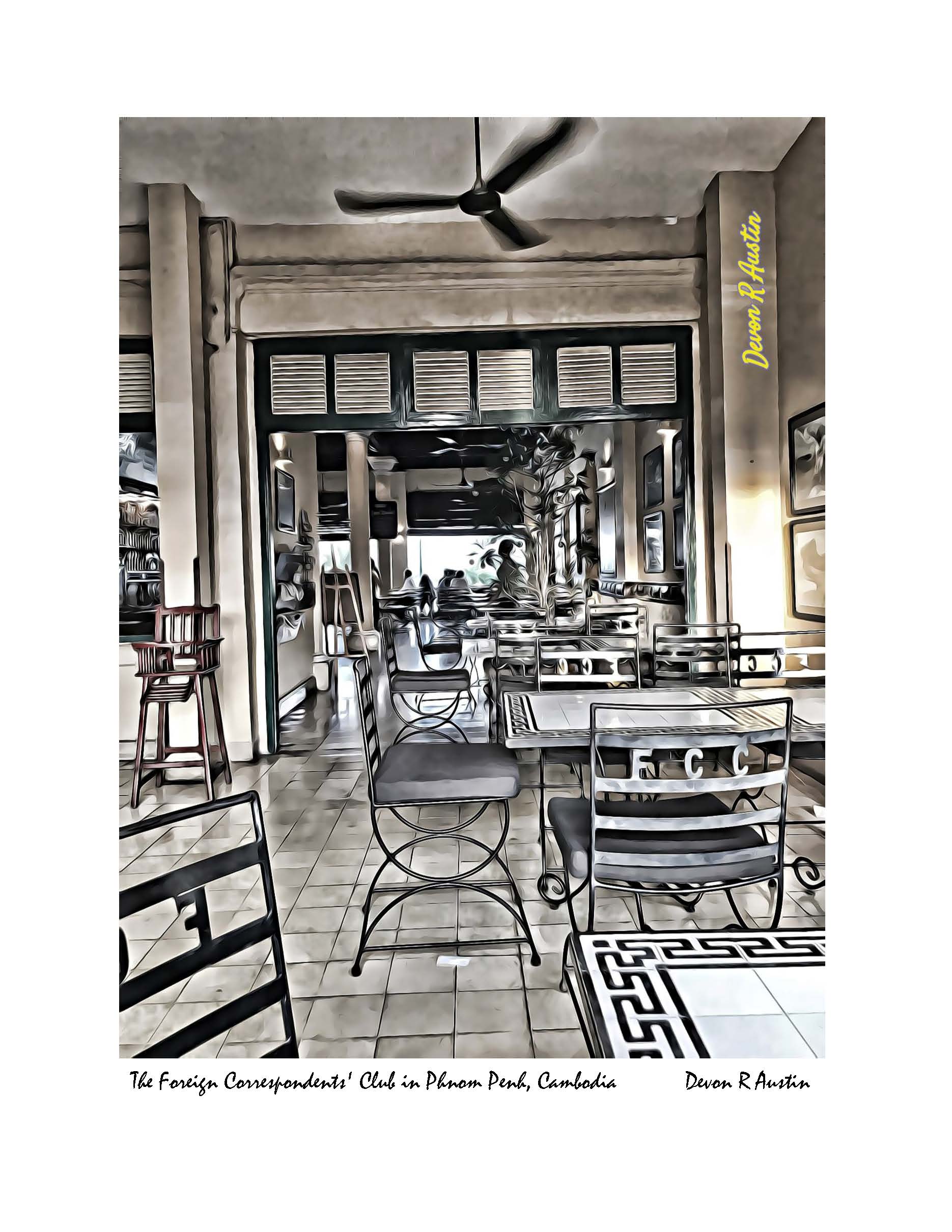 Foreign Correspondents Club Patio- Phnom Penh Cambodia