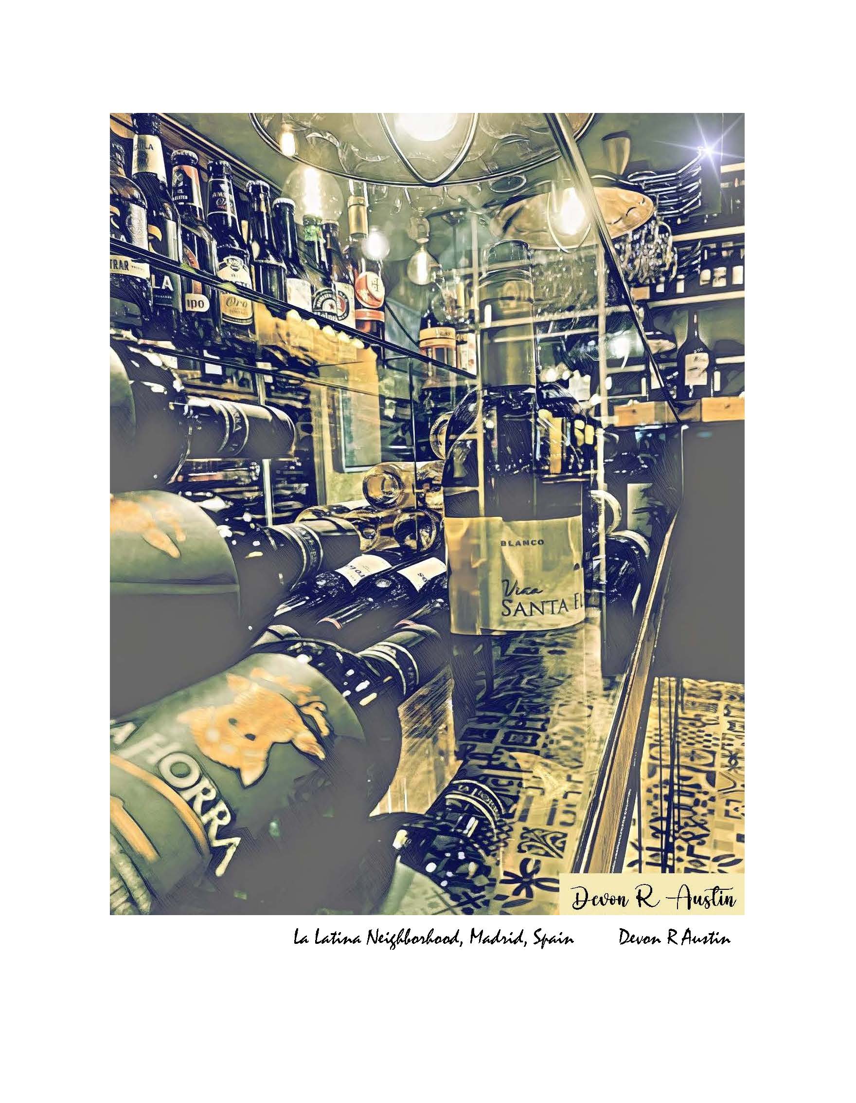 Wine Bottles on the Wall, Spain 