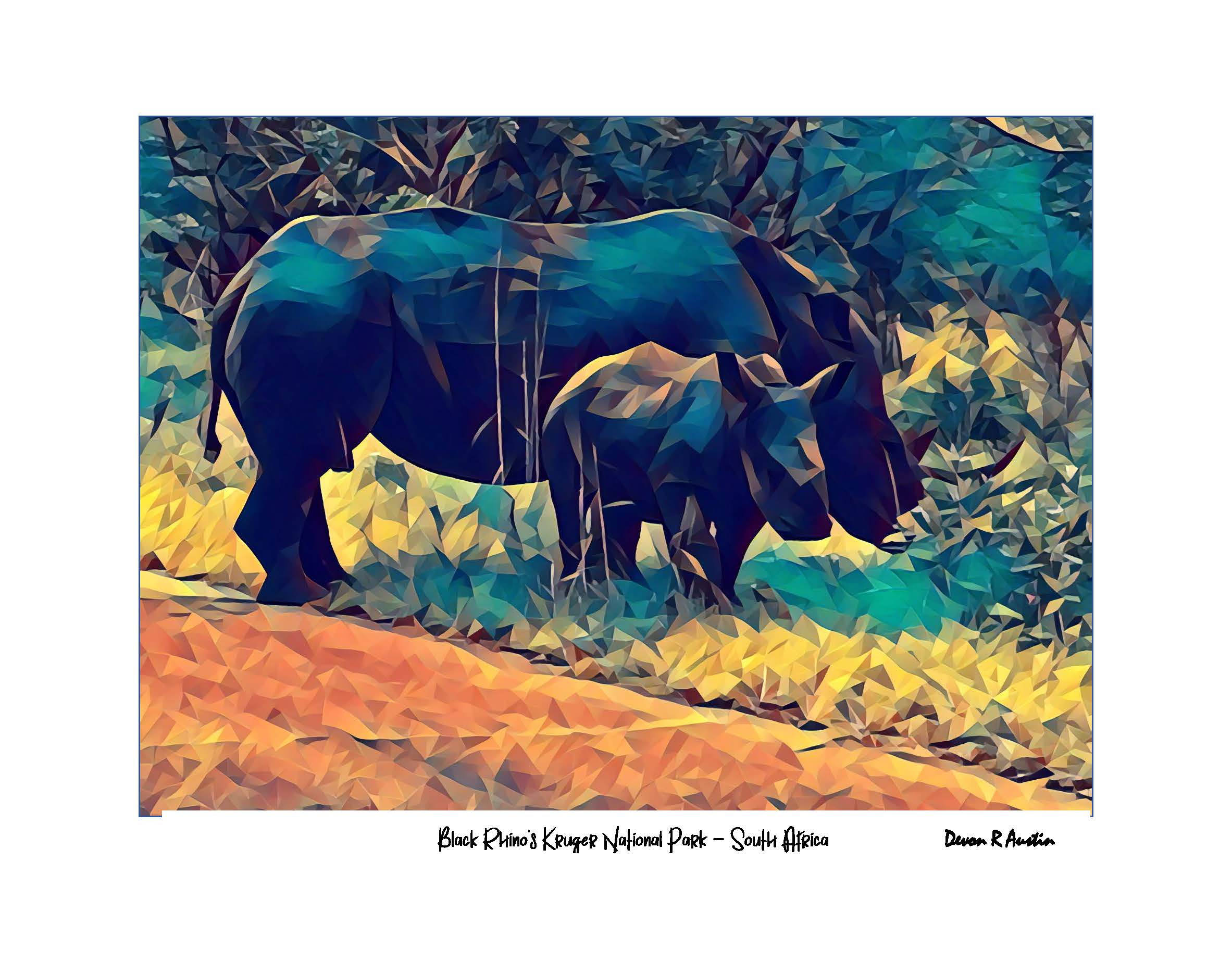 Mama & Baby Black Rhinos (GF)