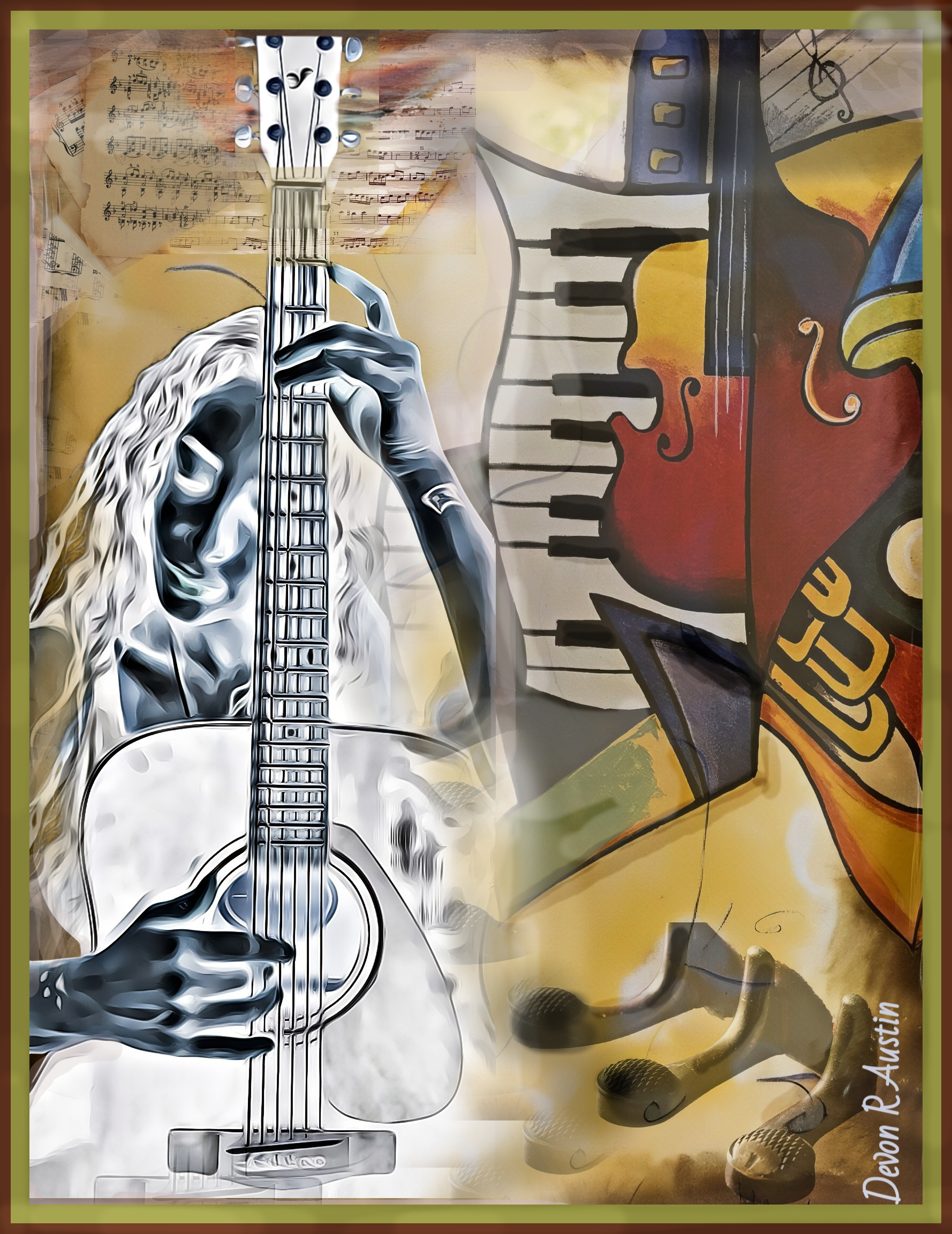 Woman and Guitar