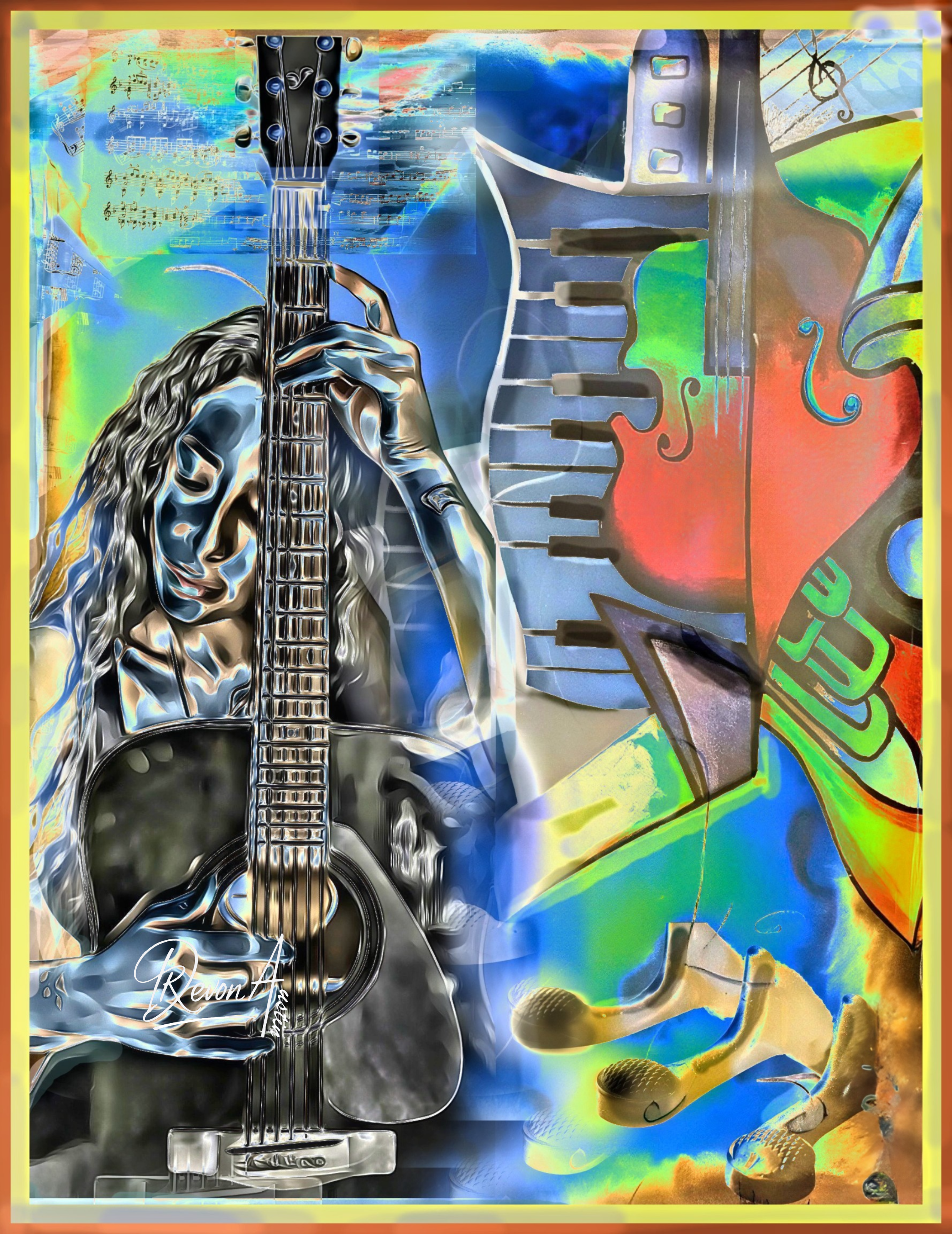 Woman and Guitar