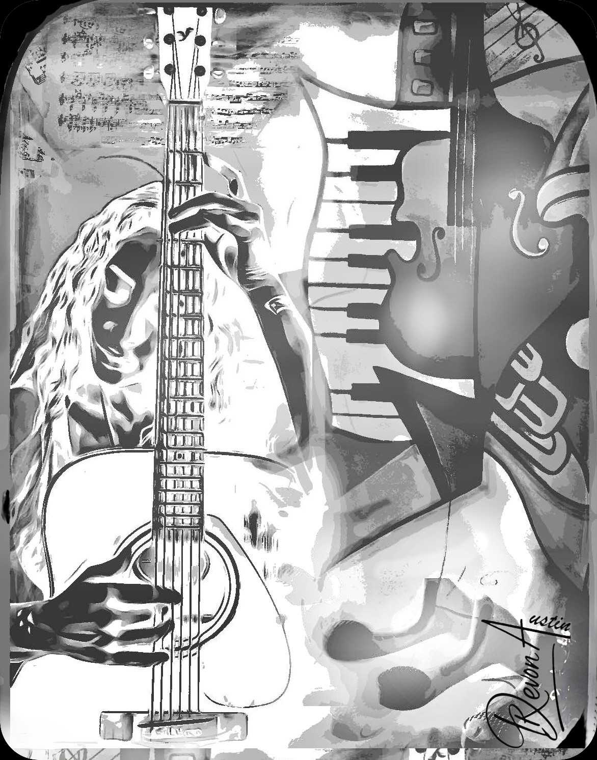 Woman and Guitar