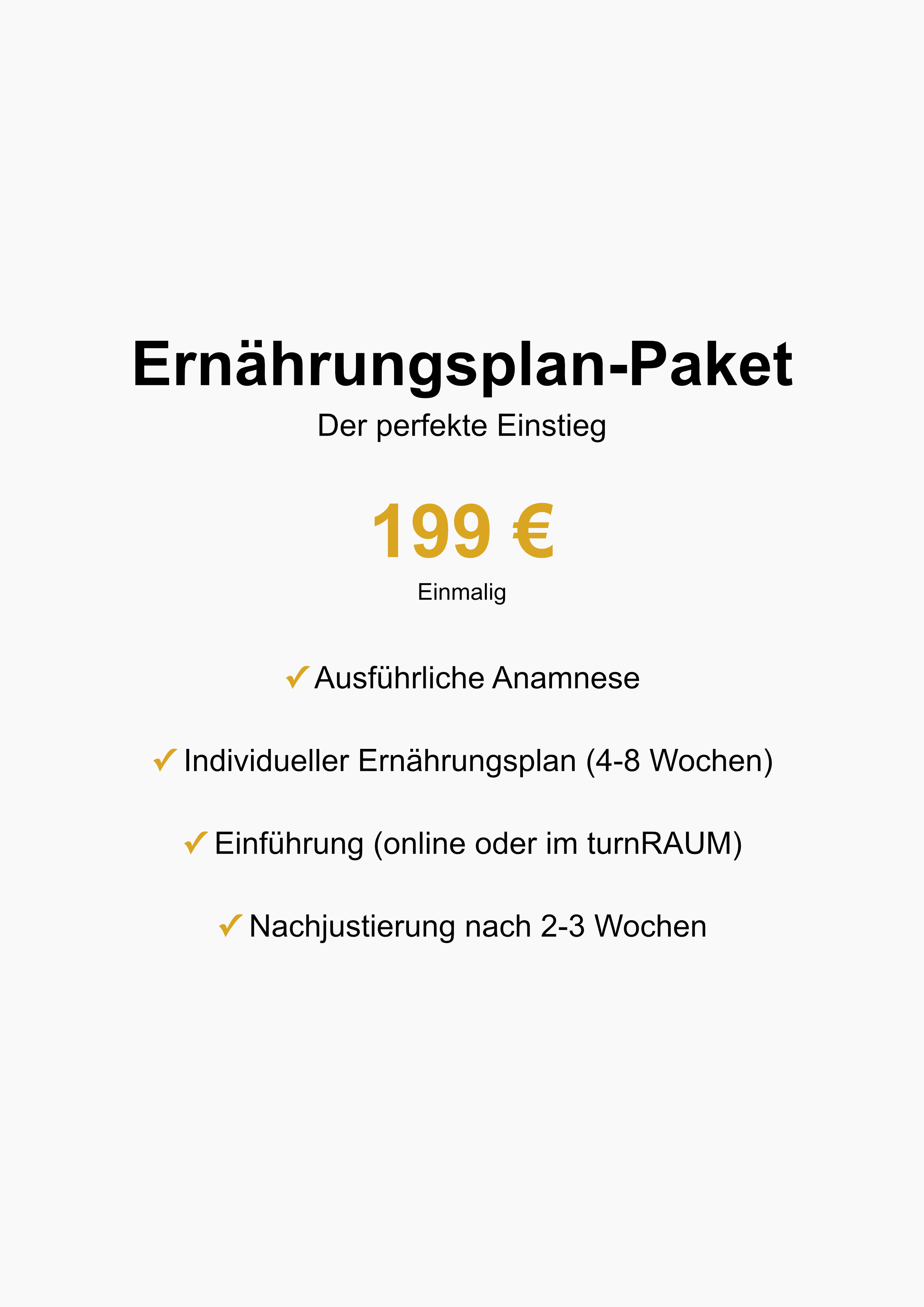 Ernährungsplan Paket