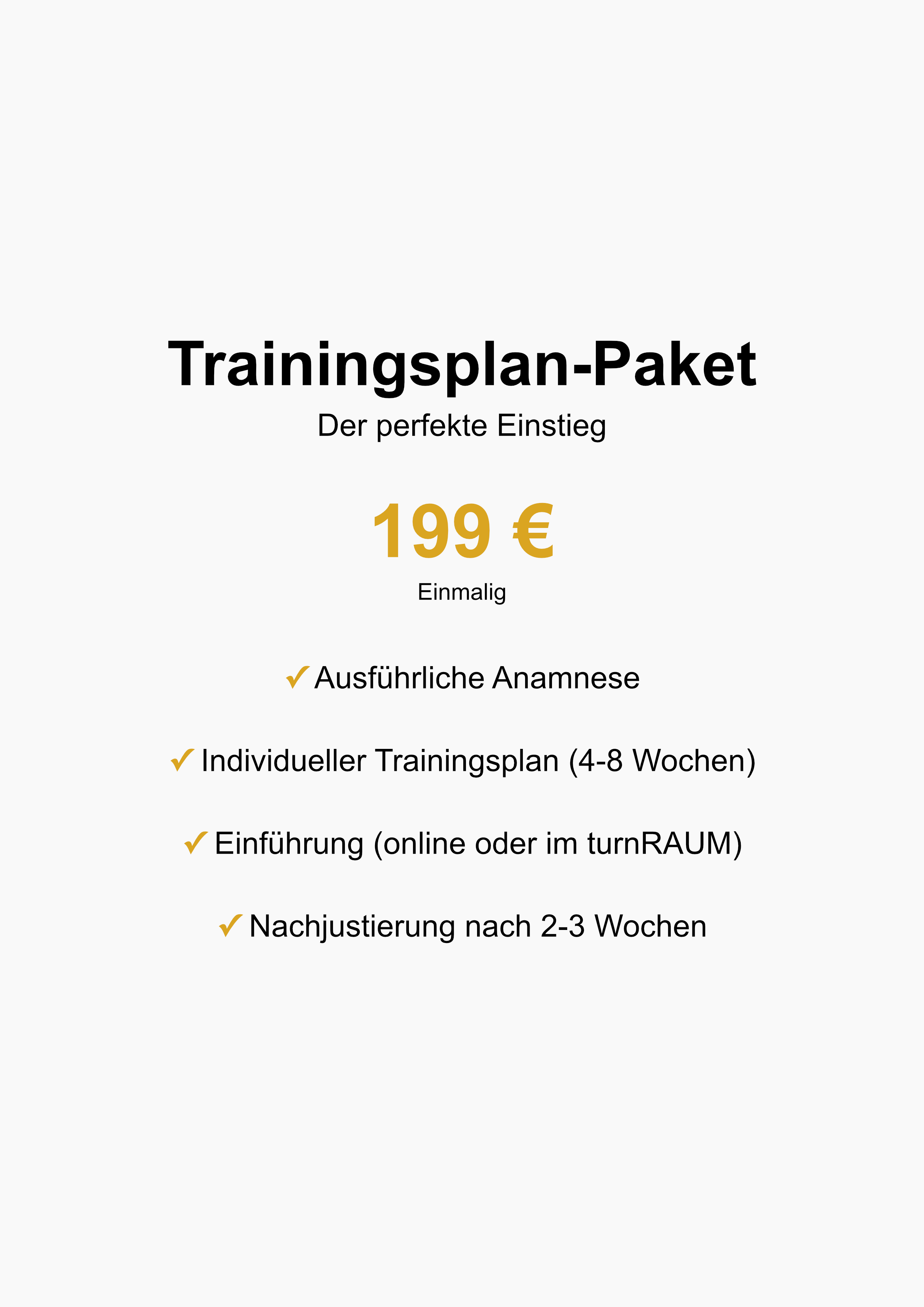 Trainingsplan Paket