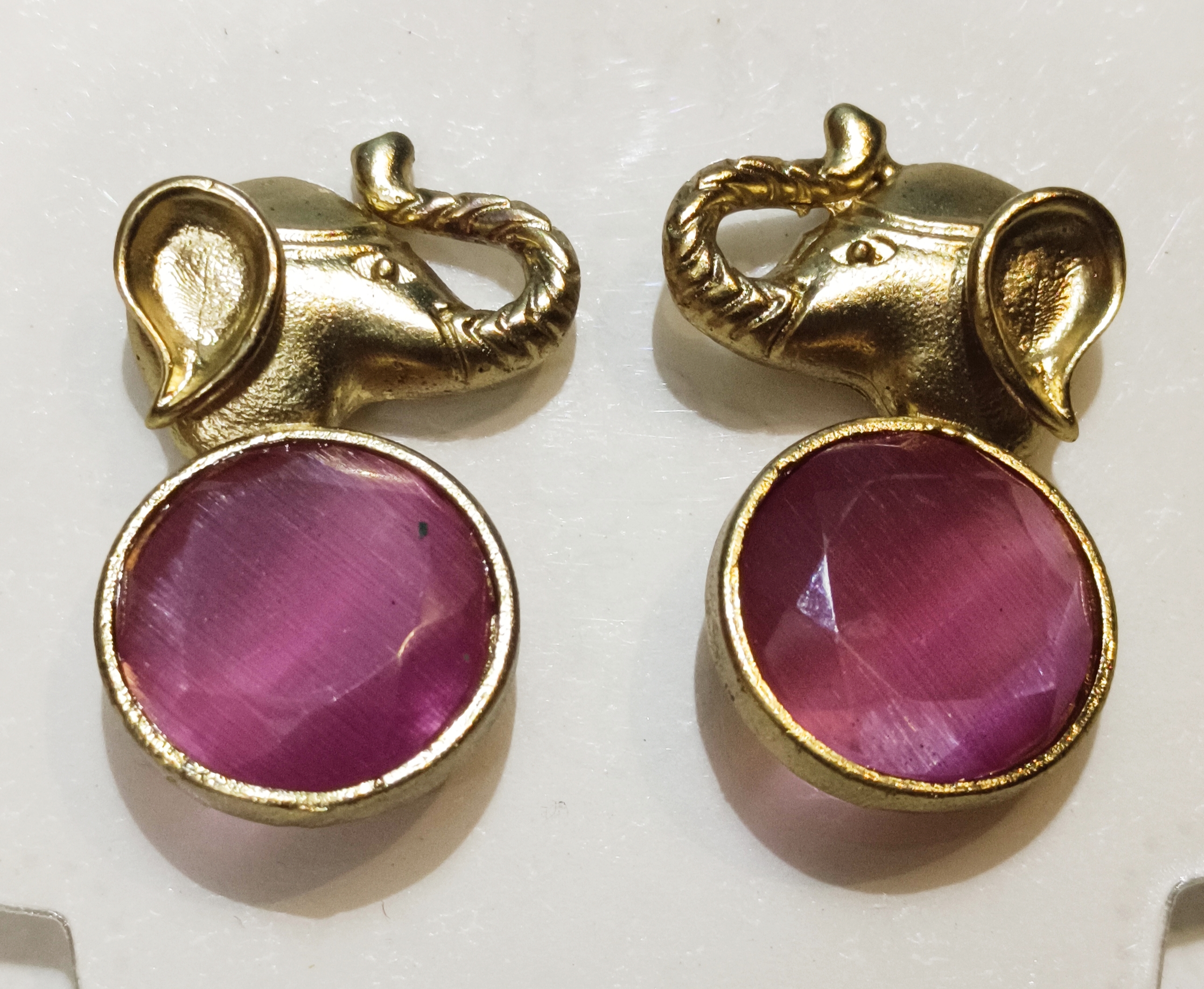 Gold Elephant Earrings